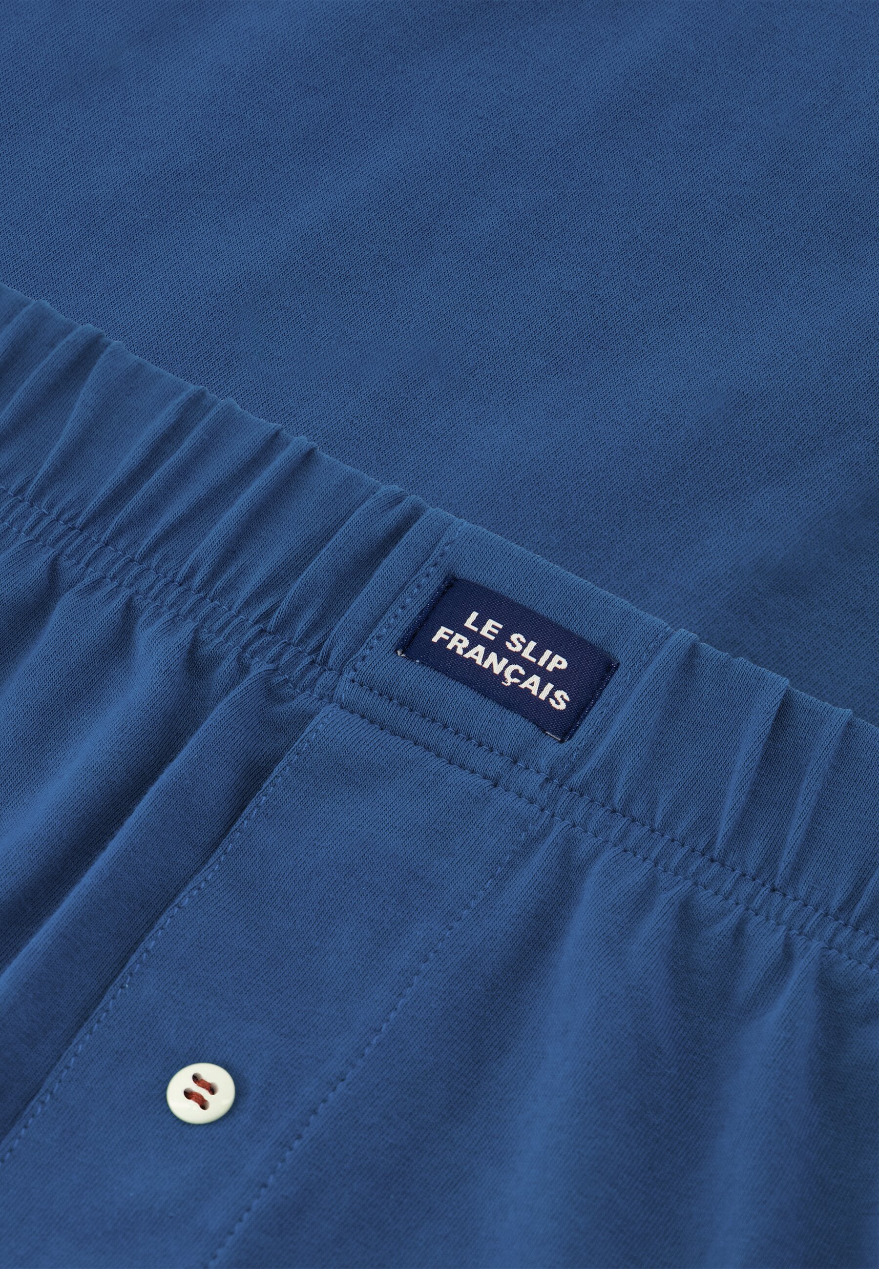 Caleçon bleu en jersey de coton - Fredo Bleu Acier