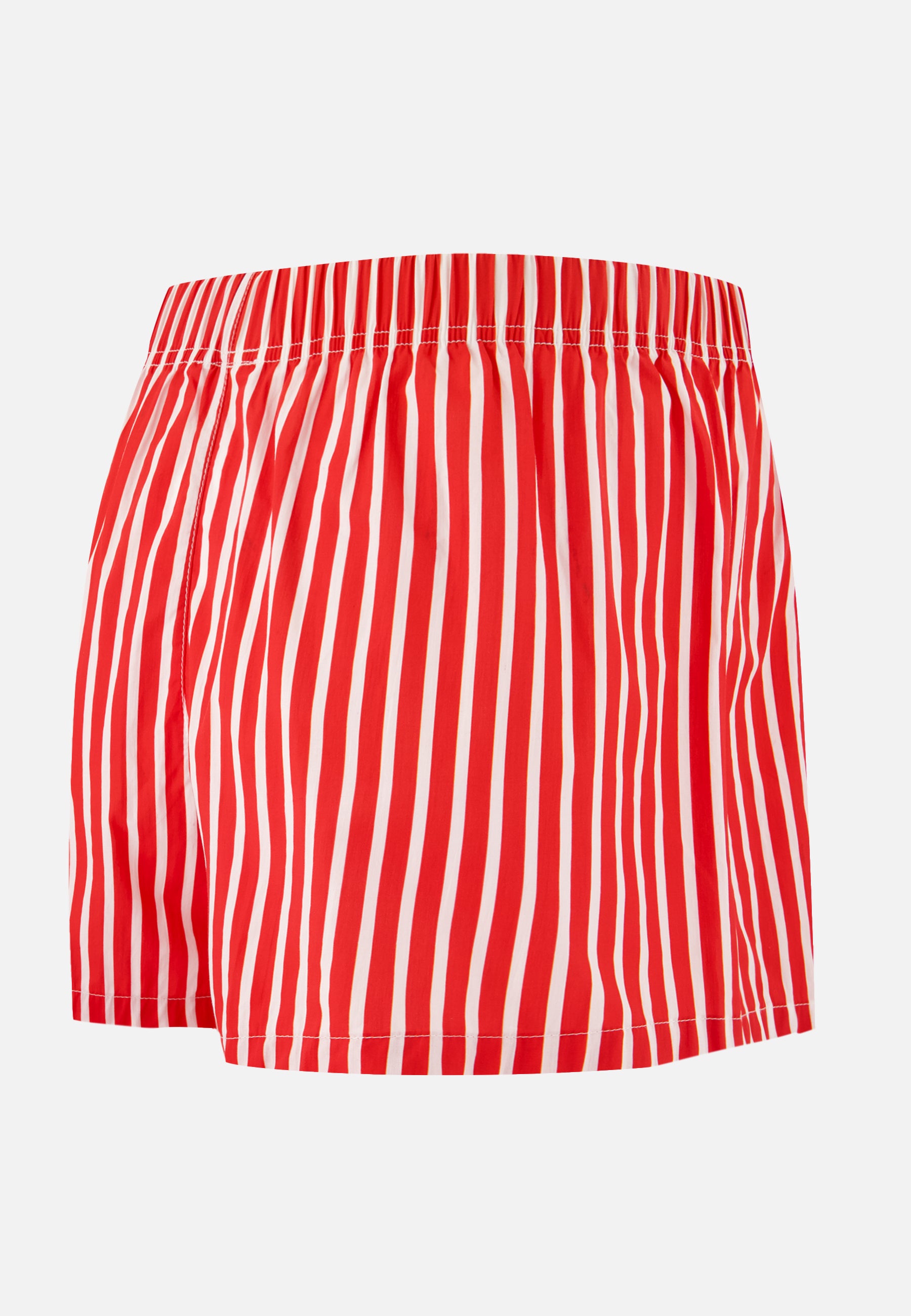 Red striped cotton boxer shorts - Jacques Rayures Rouge
