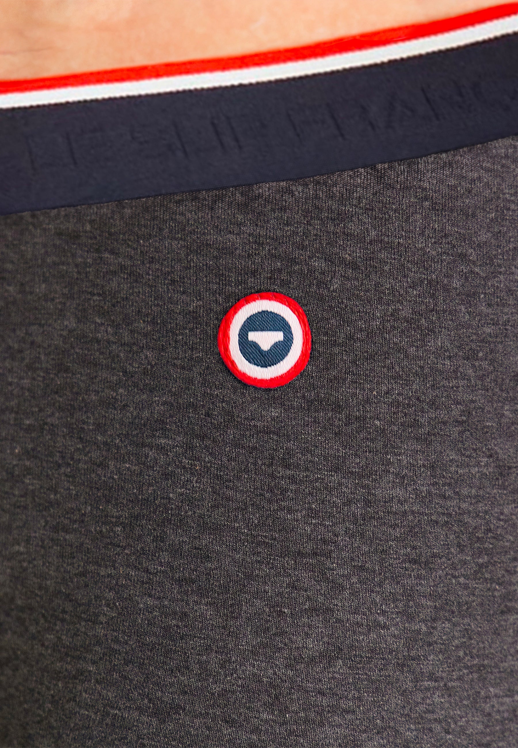 Pack of 3 long cotton boxers - Navy Grey Anthracite Plum Boxers