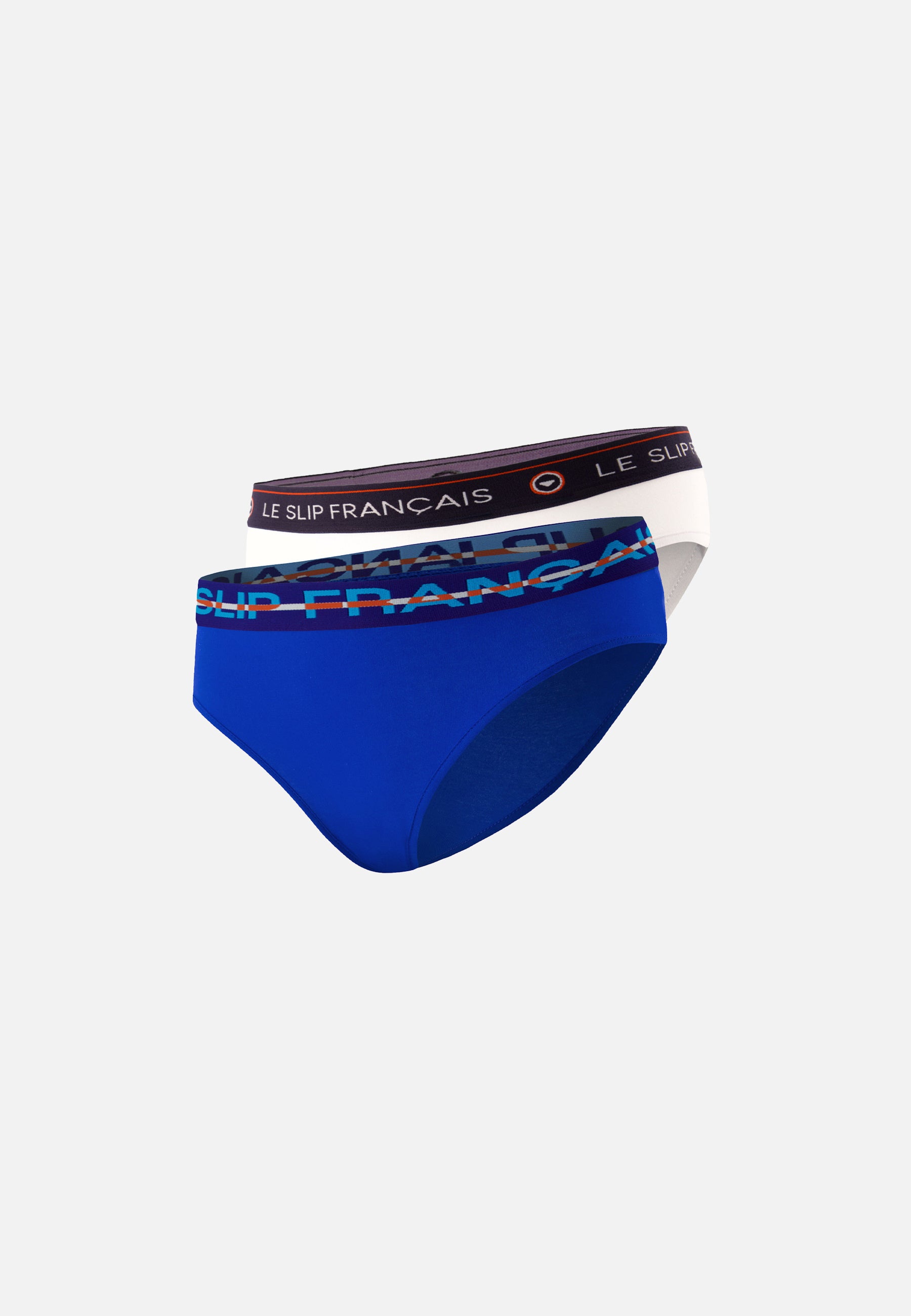 Set of 2 cotton panties - Nautical Blue and White