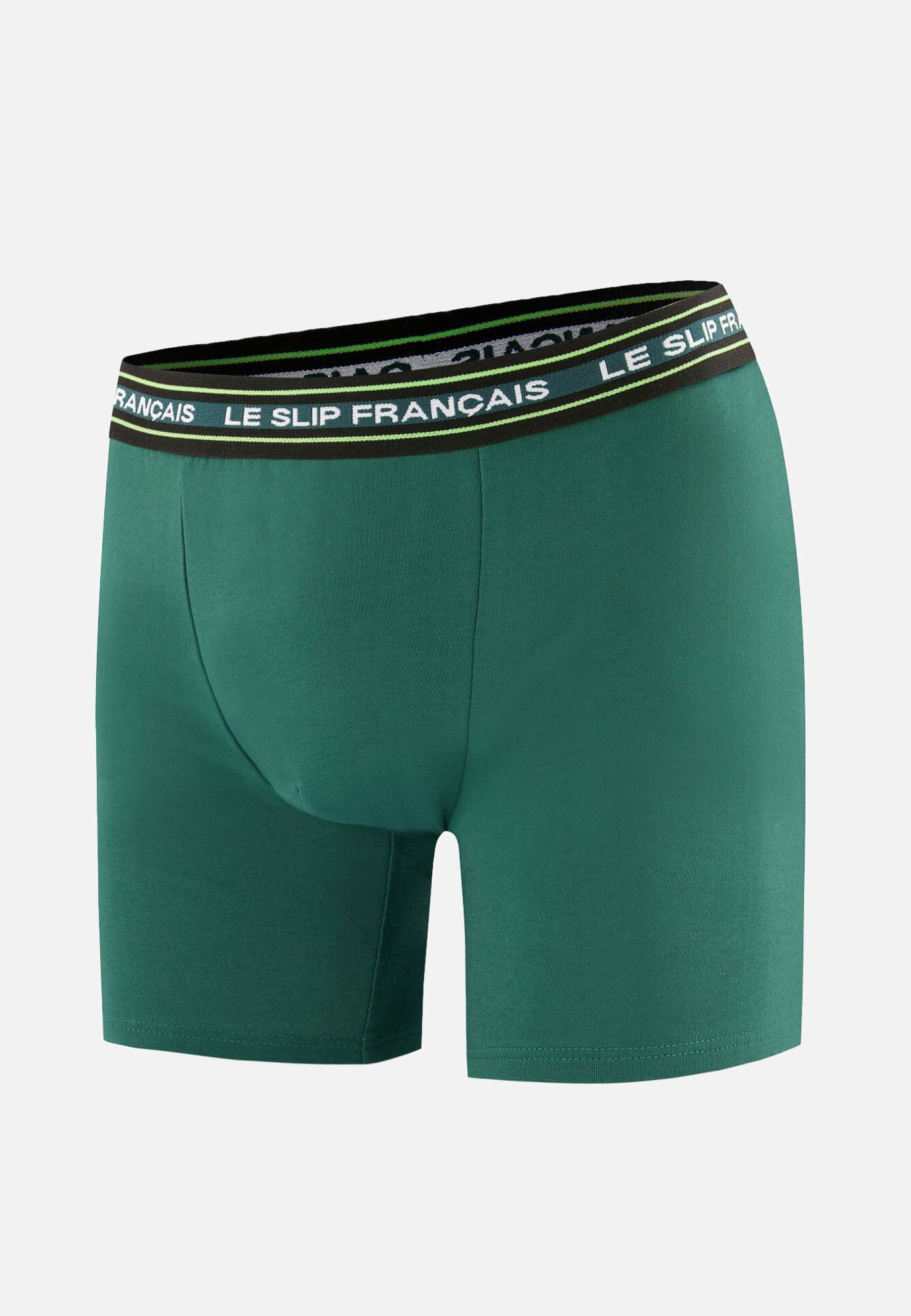 Boxer long vert en coton - Redoutable Long Vert Forêt