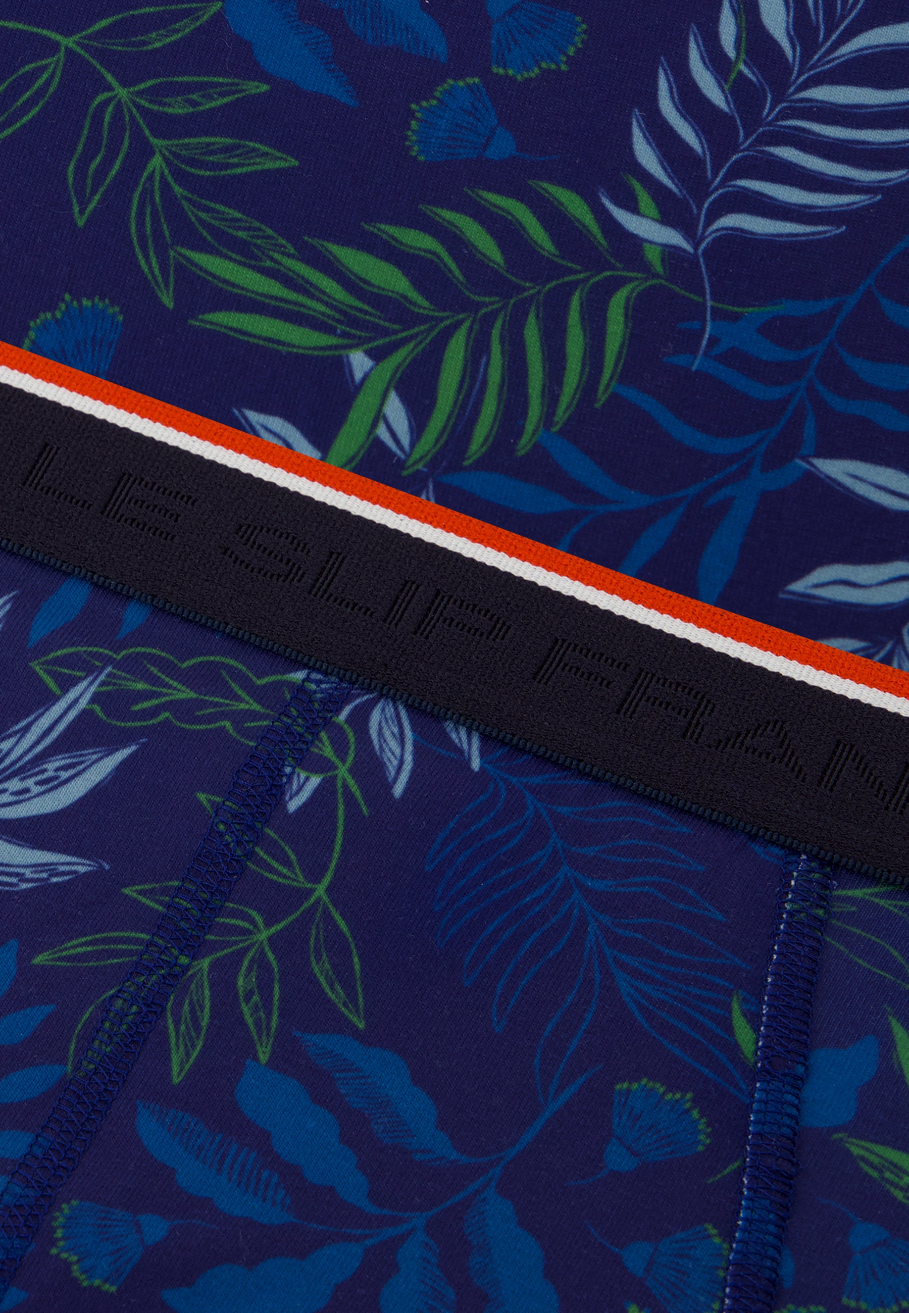 Indigo printed cotton briefs - Terrible Sous Bois Indigo