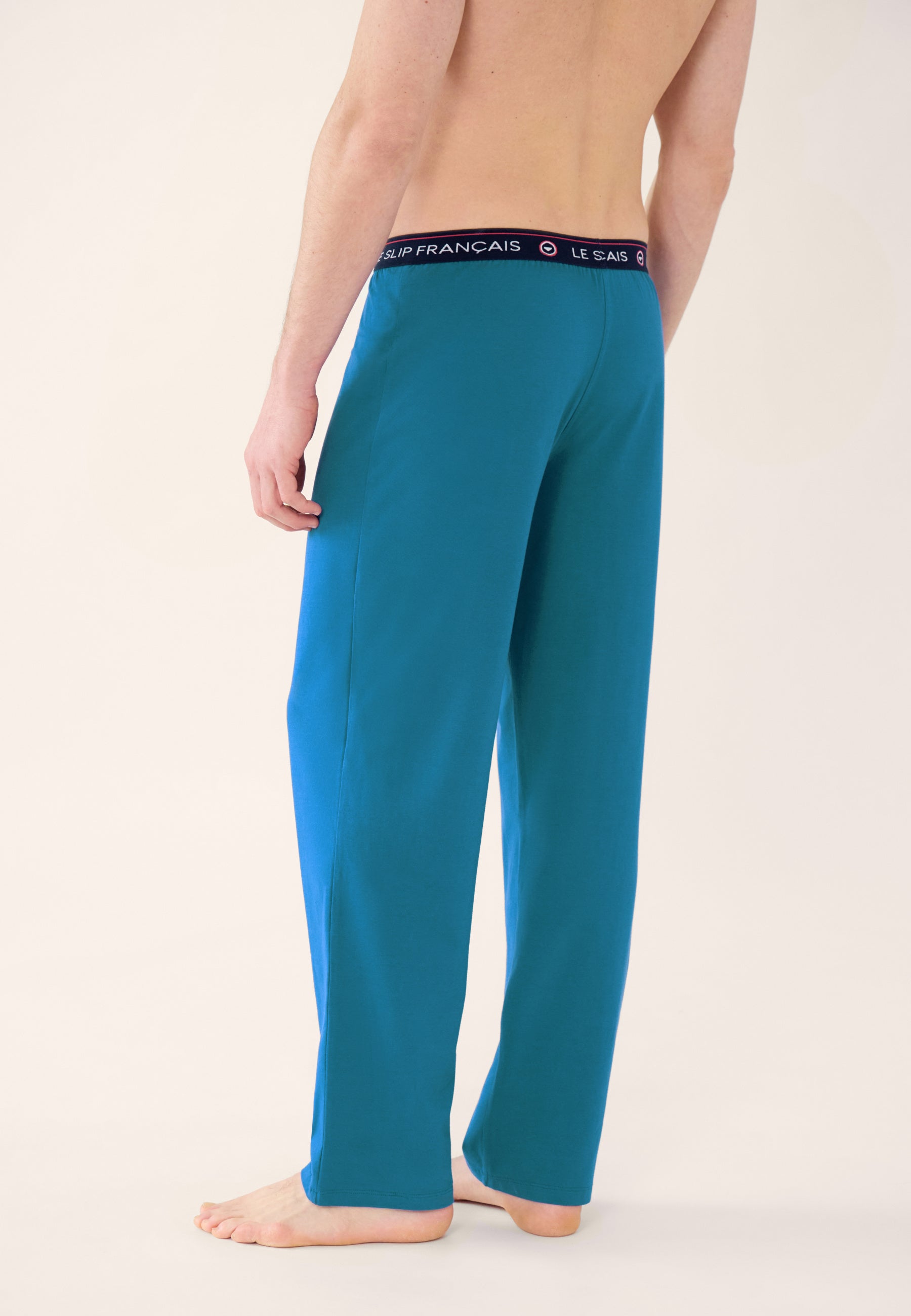 Men's long cotton topaz pajama bottoms - Indomitable Topaz