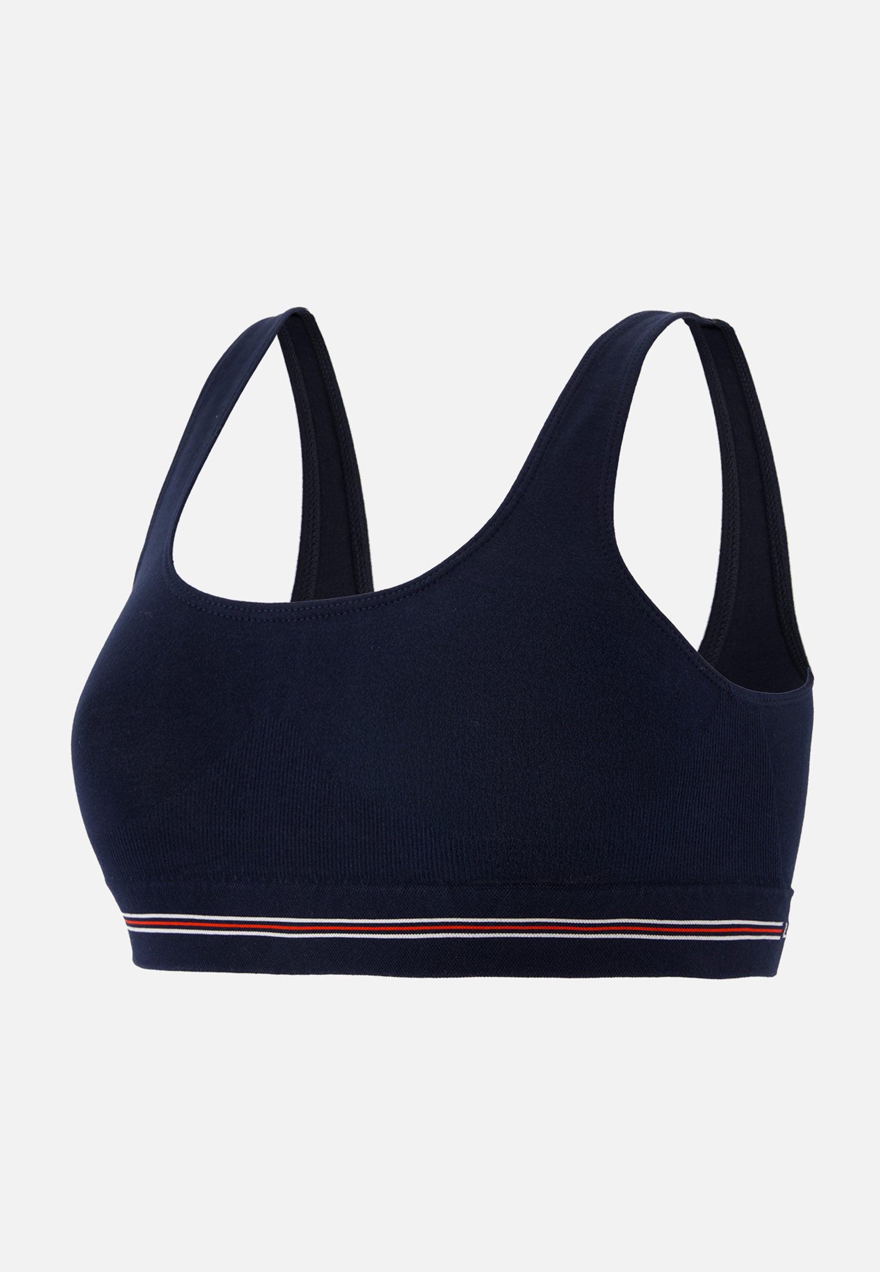 Seamless navy blue cotton bralette - Anais Marine
