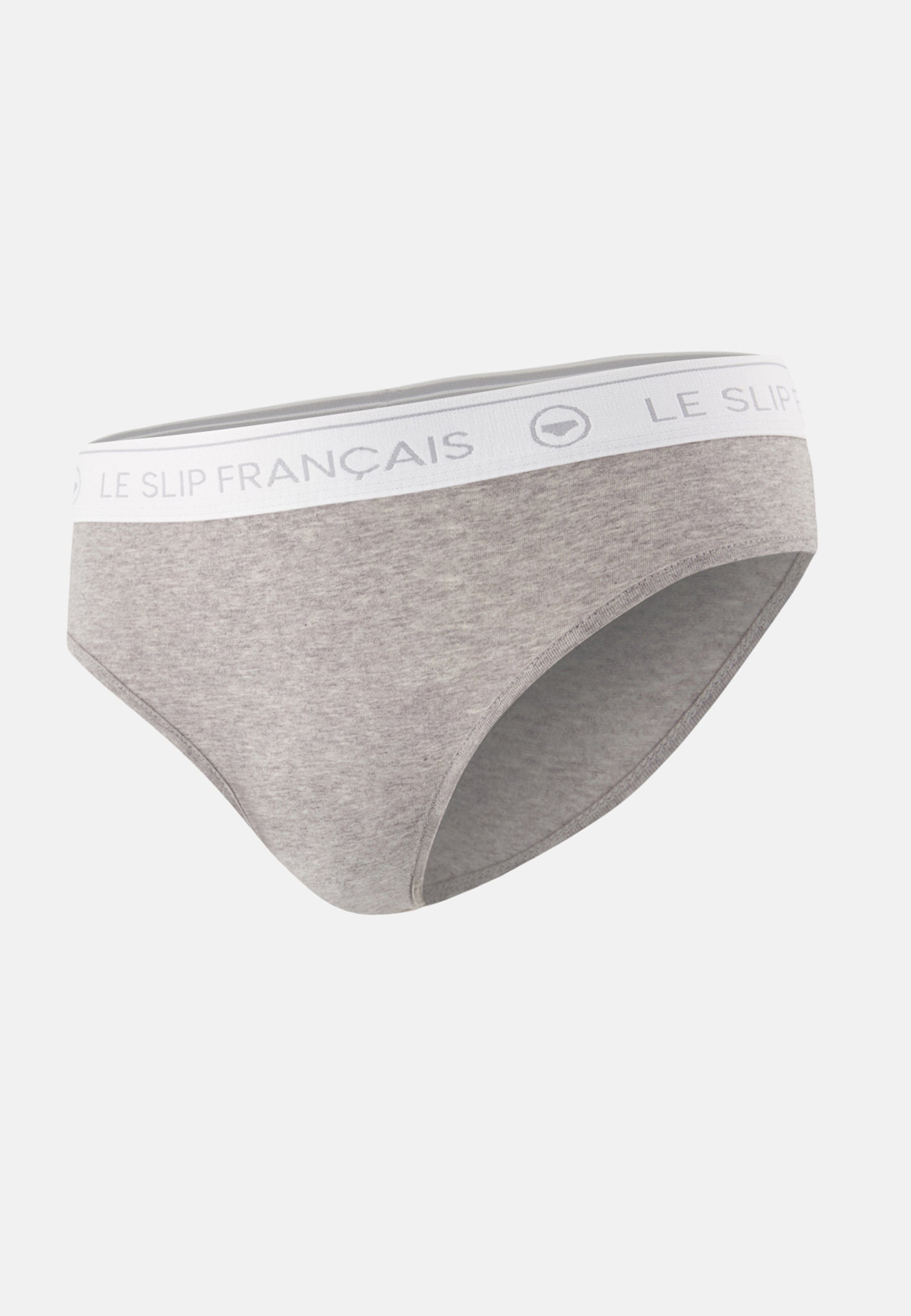 Culotte taille haute grise en coton - Rieuse Gris Chine