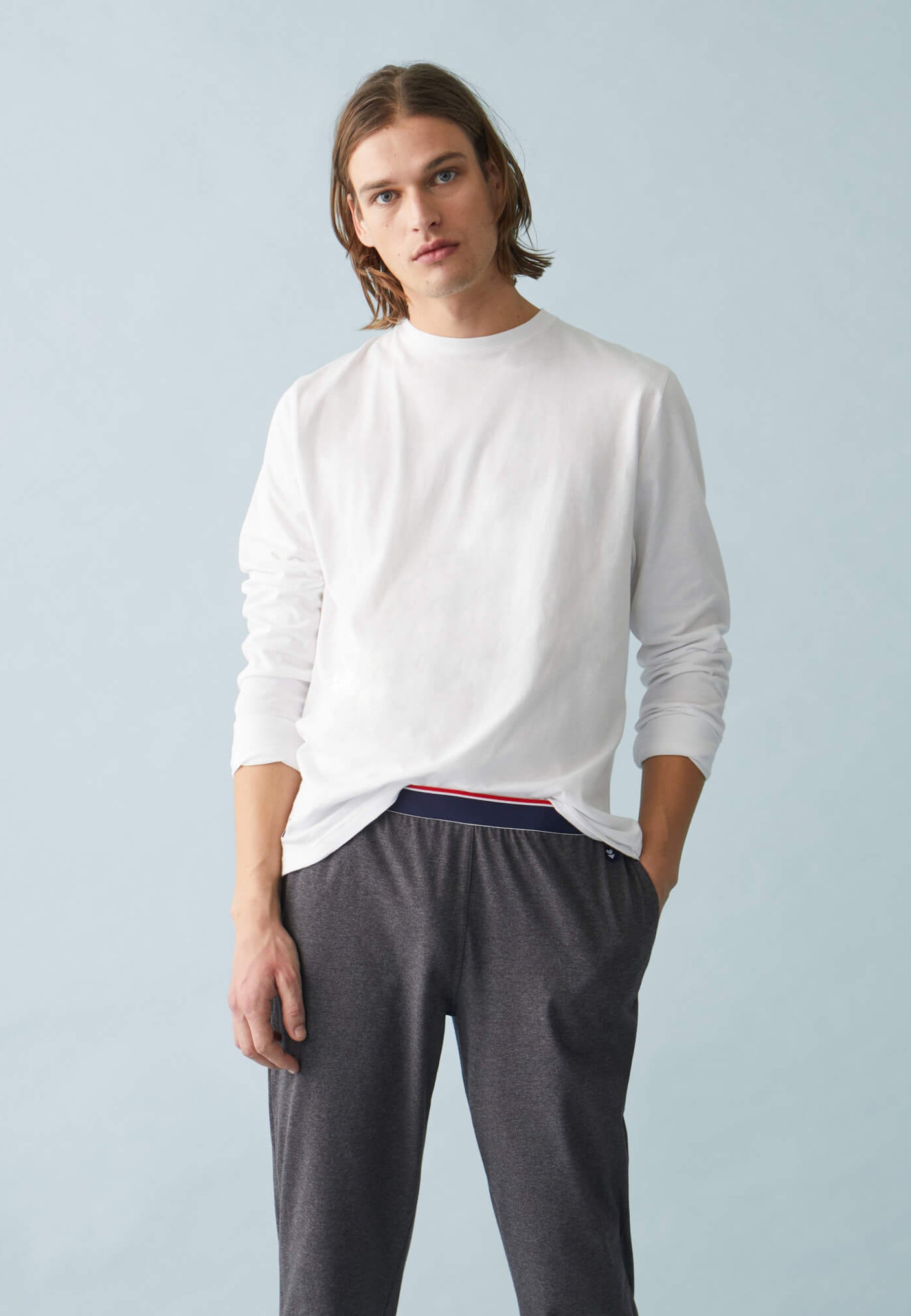 Long-sleeved cotton T-shirt - Jeannot Blanc