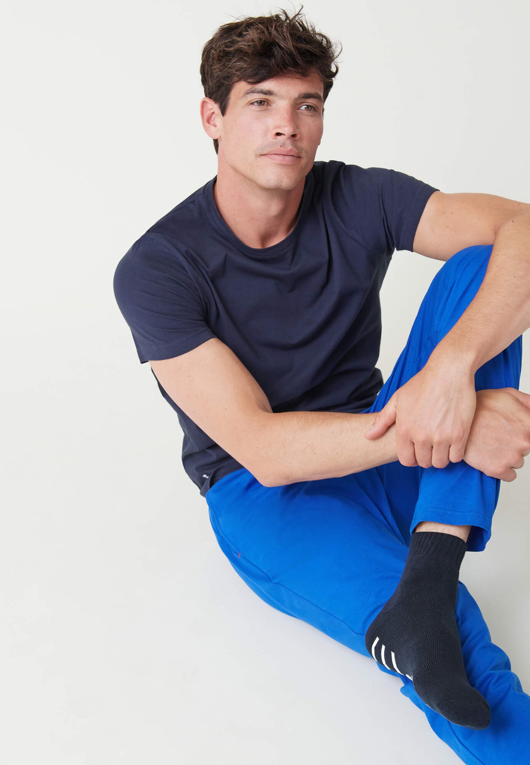 Chaussettes courtes à semelle anti-dérapante - Chaussonou Marine