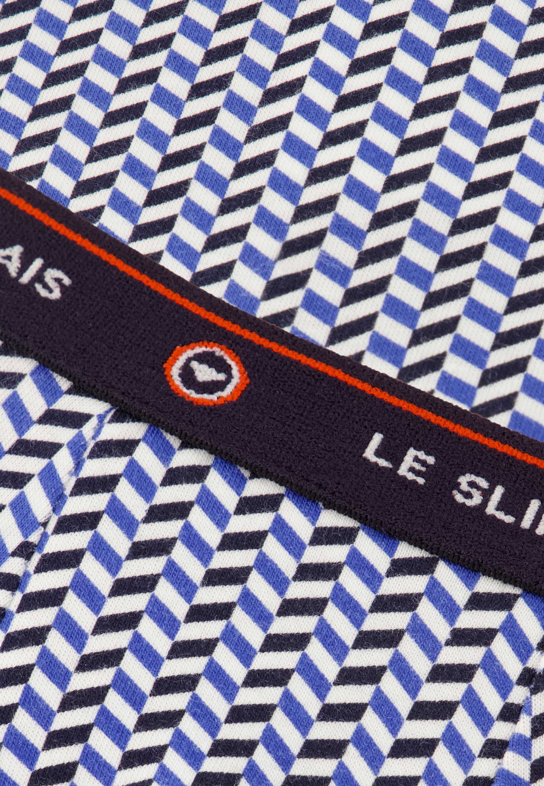 Boxer enfant bleu chevron en coton - Petit Joseph Chevron Bleu Poussiere