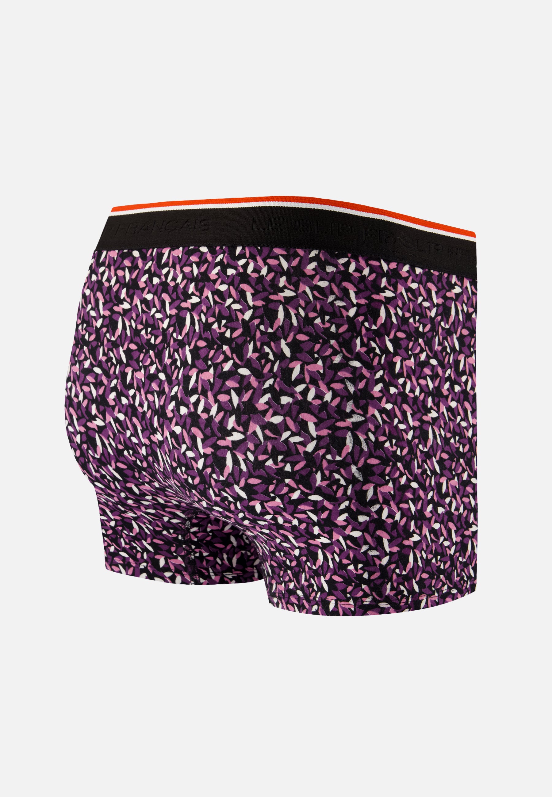 Plum cotton boxer shorts with gavotte pattern - Marius Gavotte Prune