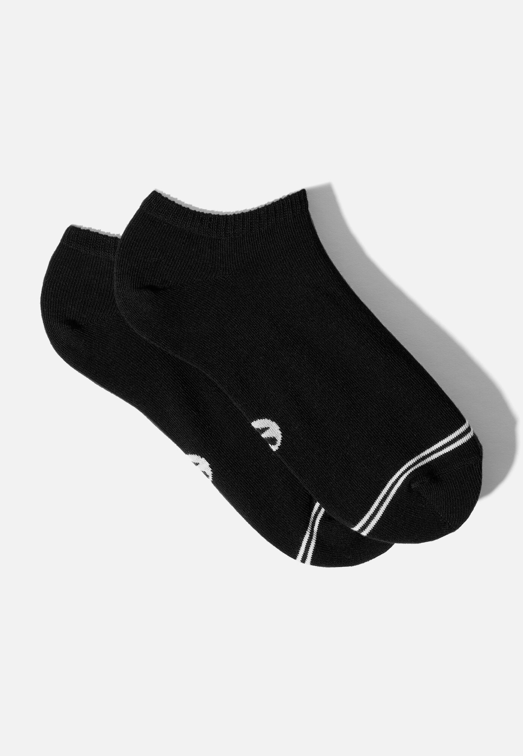 Pack of 2 pairs of black and gray low socks - Jo Duo Black Gray