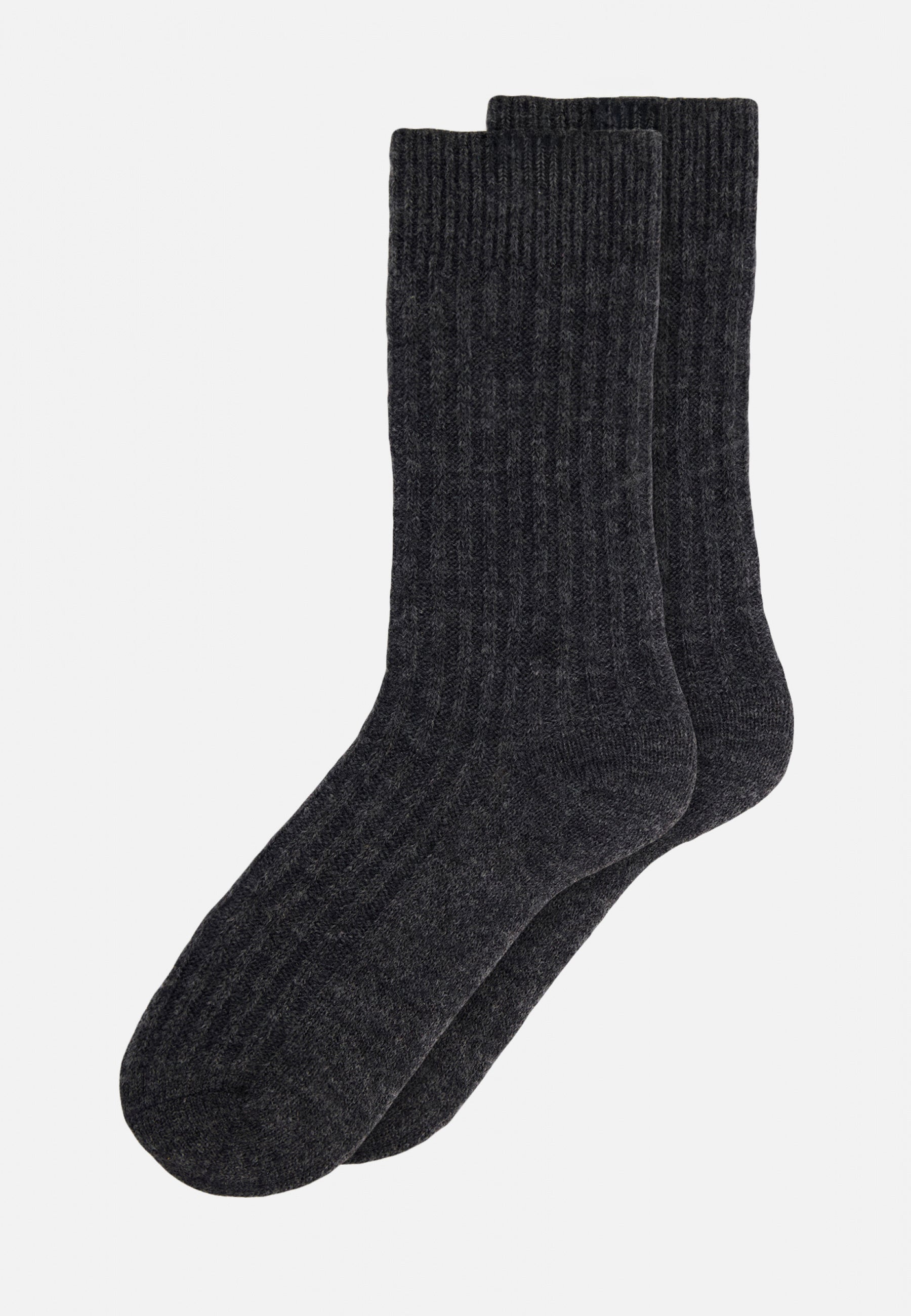Pack of 2 navy blue and gray mid-calf mohair socks - Navy Blue Gray Socks
