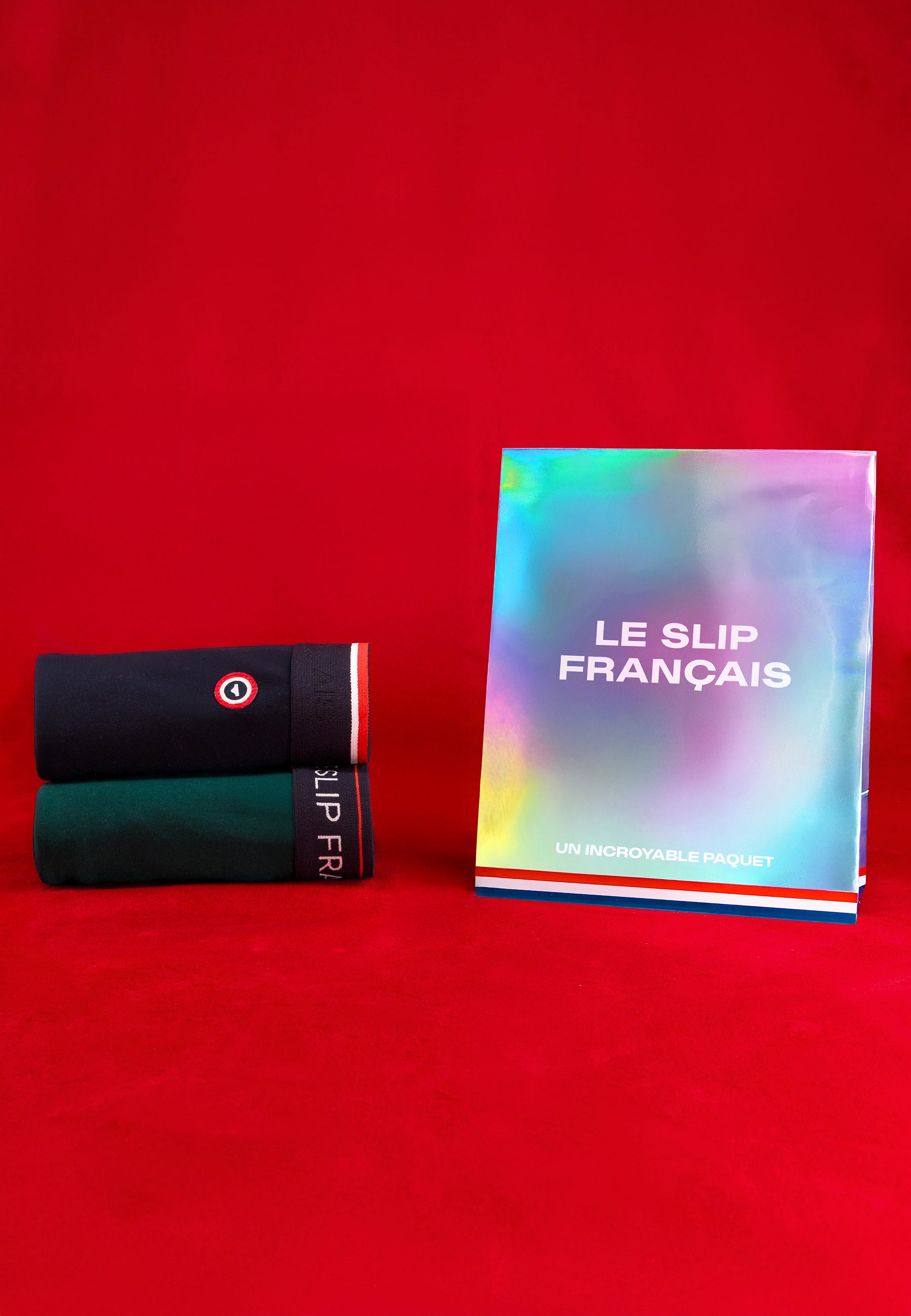 Lot de 2 boxers long en coton - Boxers long Marine Vert Sapin