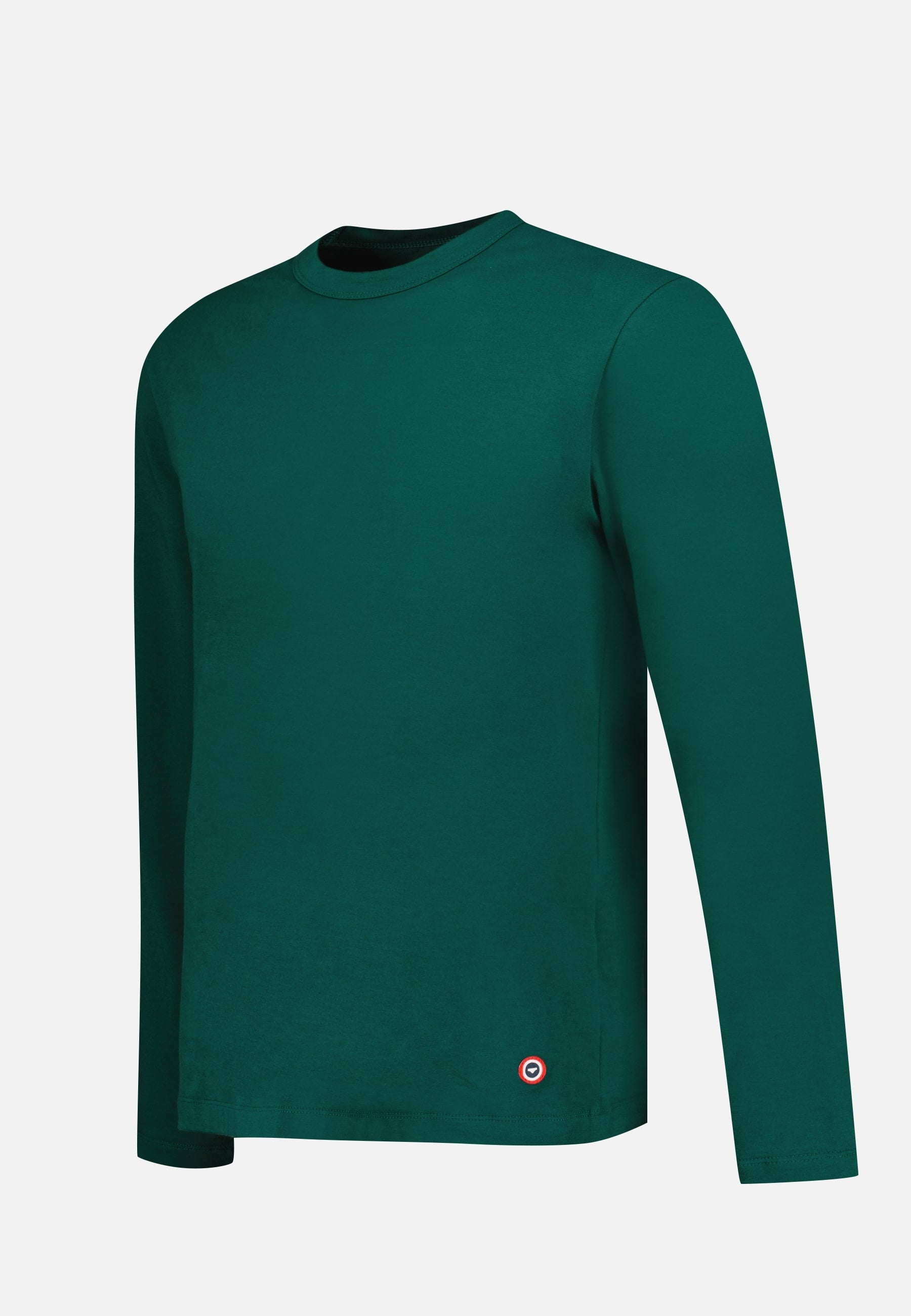 T-shirt homme vert sapin à manches longues en coton - Superbe Vert Sapin