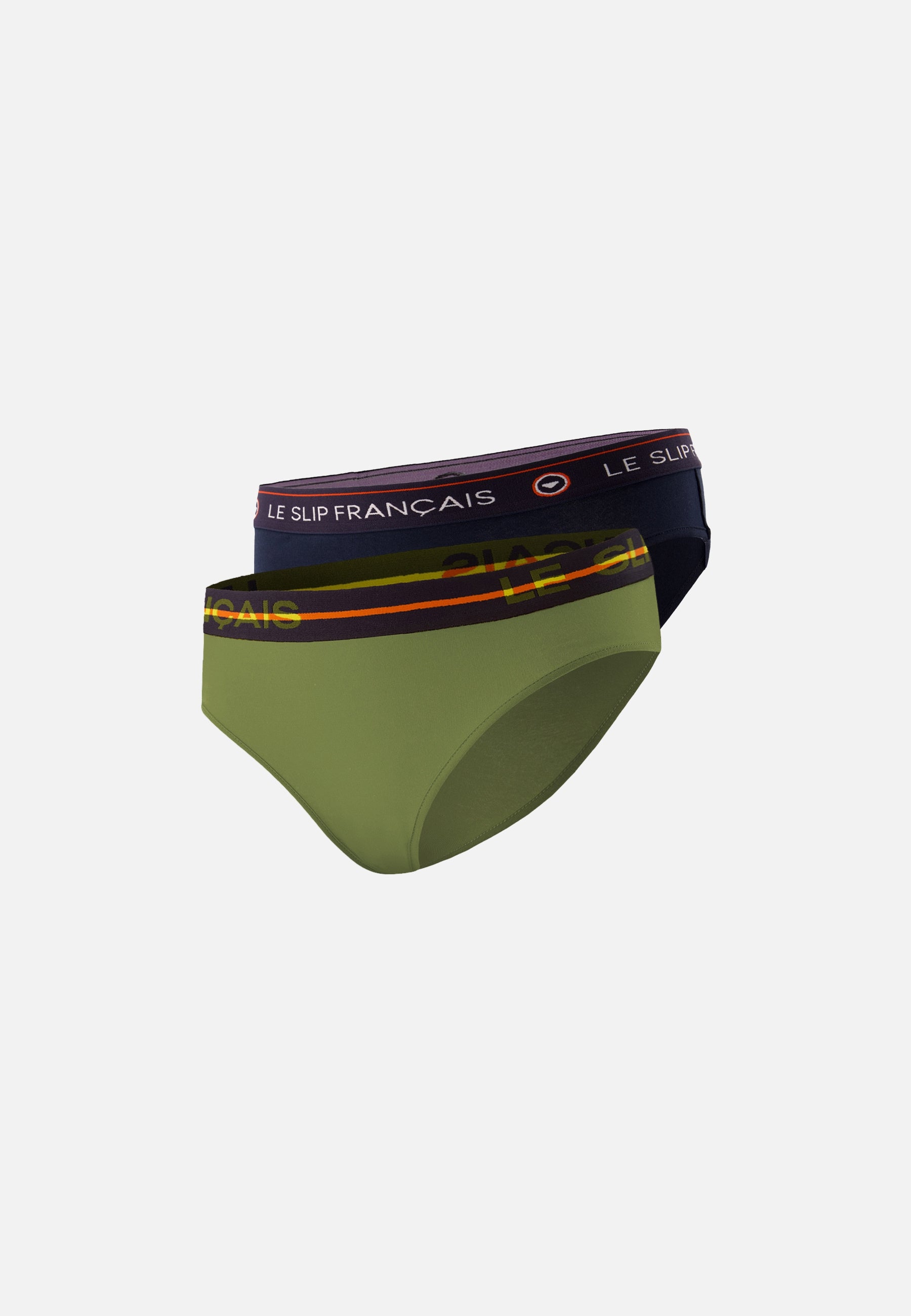 Set of 2 cotton panties - Khaki Veronese Navy Panties