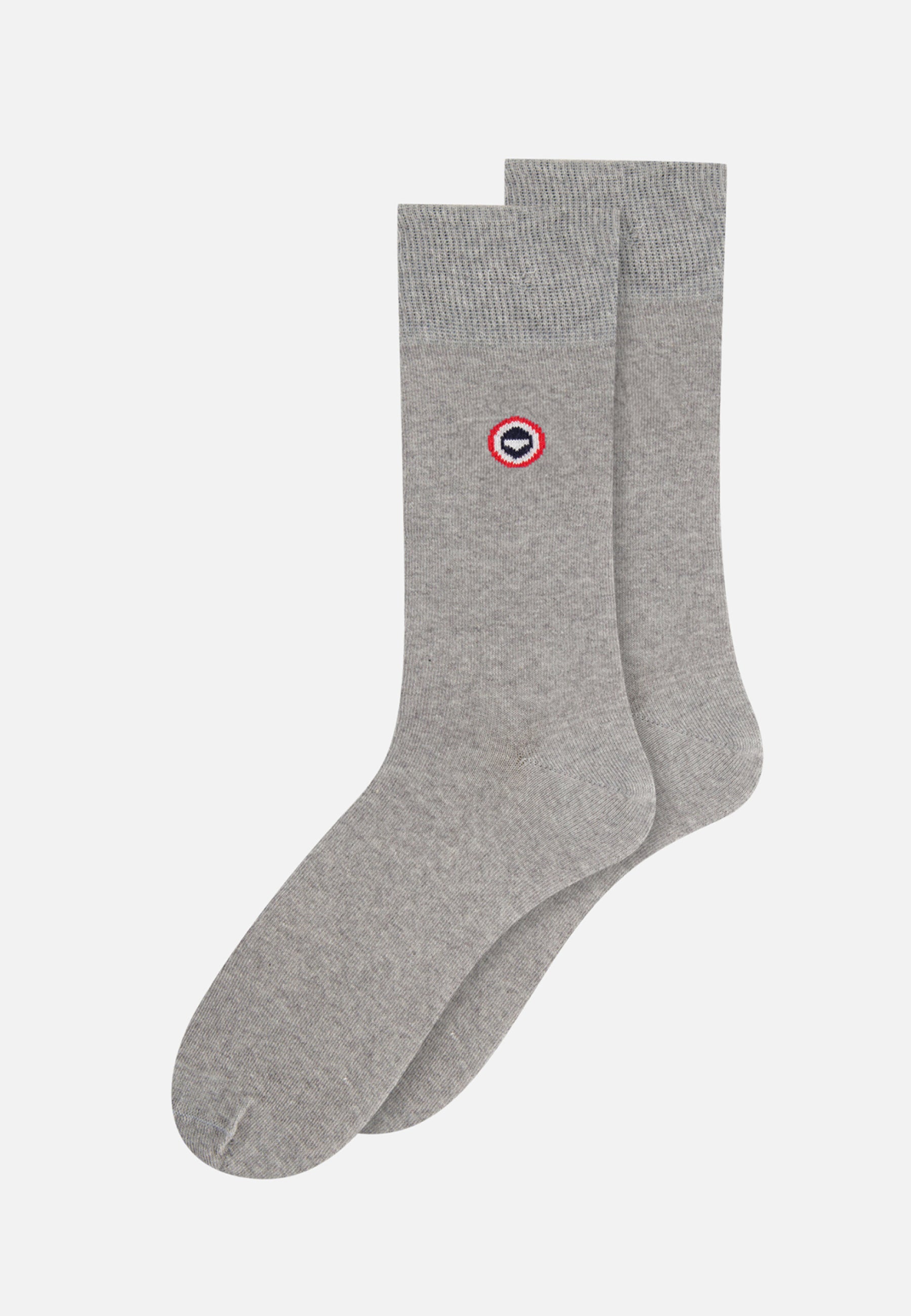 Chaussettes mi-hautes en coton - Lucas Gris Chiné