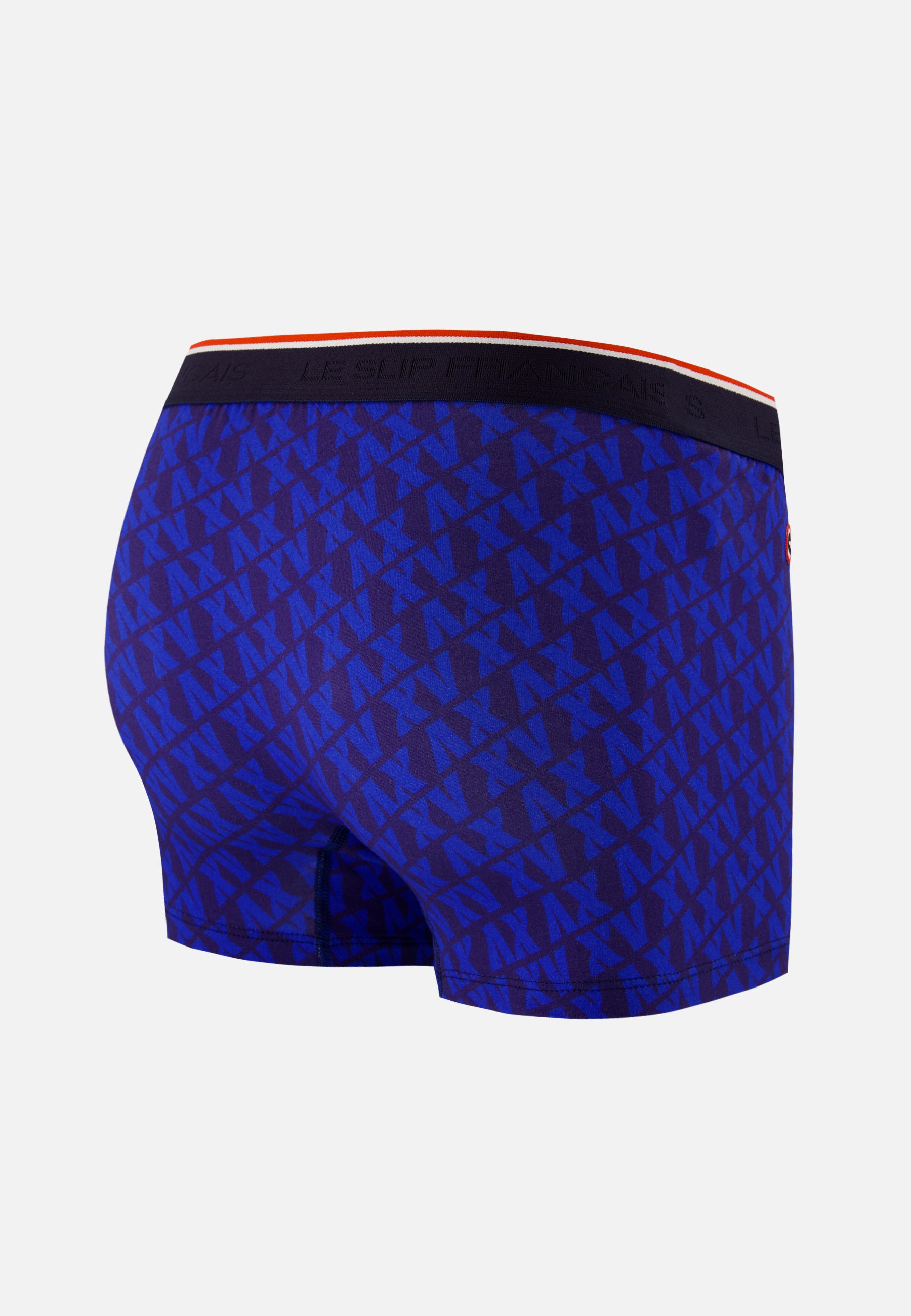Navy boxer shorts with XV pattern in cotton - Marius Xv Marine