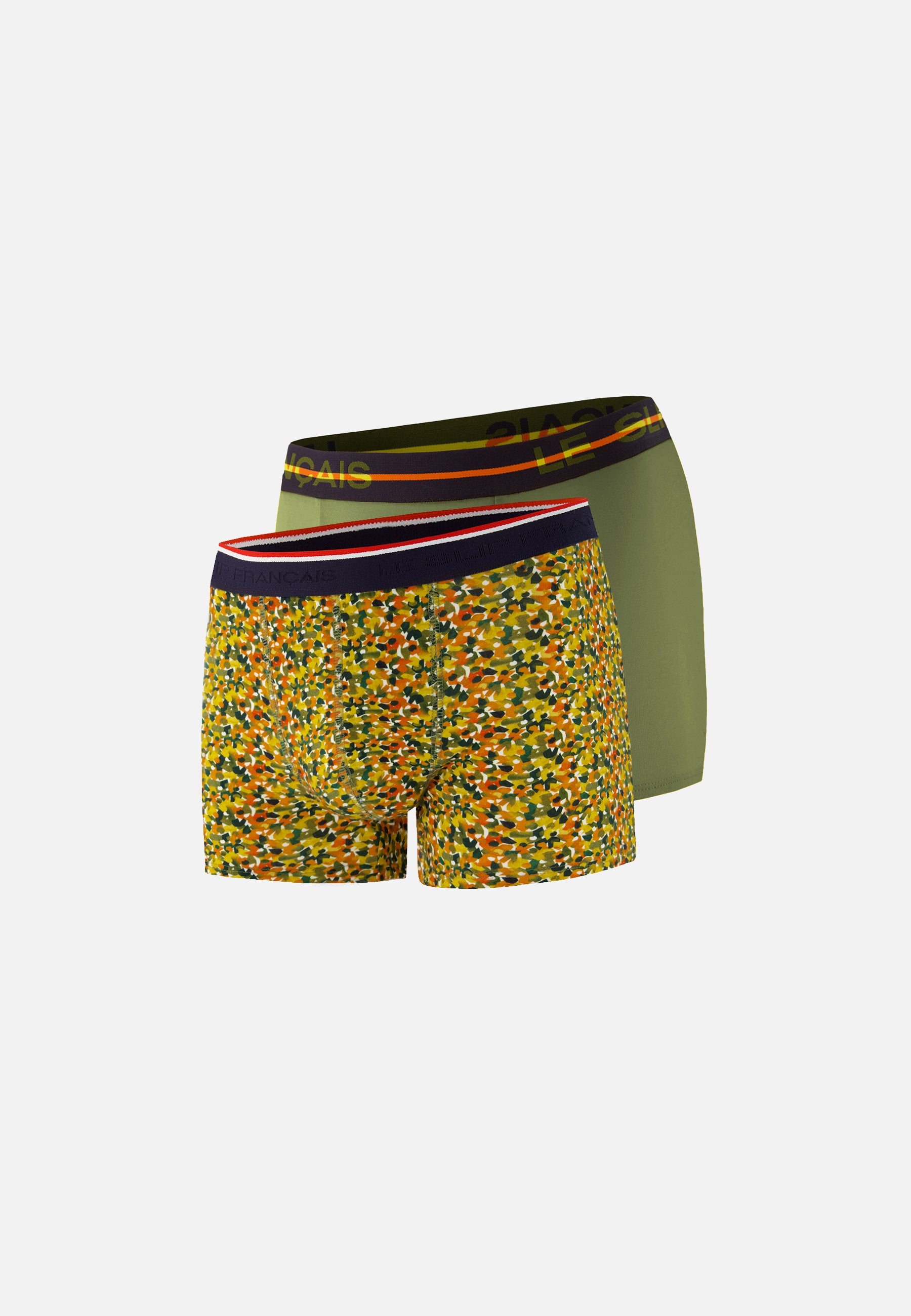 Pack of 2 Khaki Veronese Confetti Yellow Boxers - Khaki Veronese Confetti Yellow Boxers