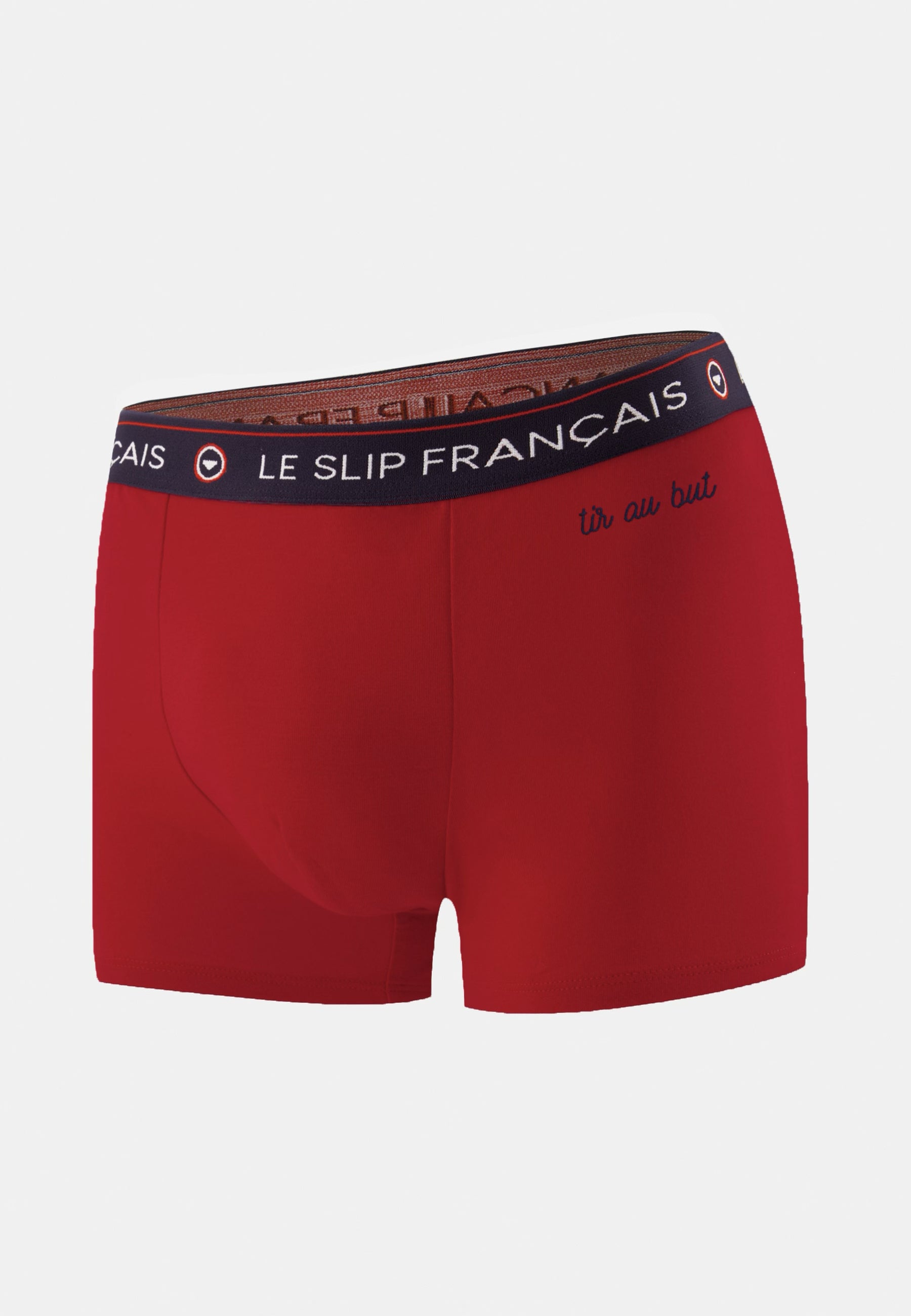 Boxer rouge en coton - Redoutable Rouge Cerise Brodé Tir Au But