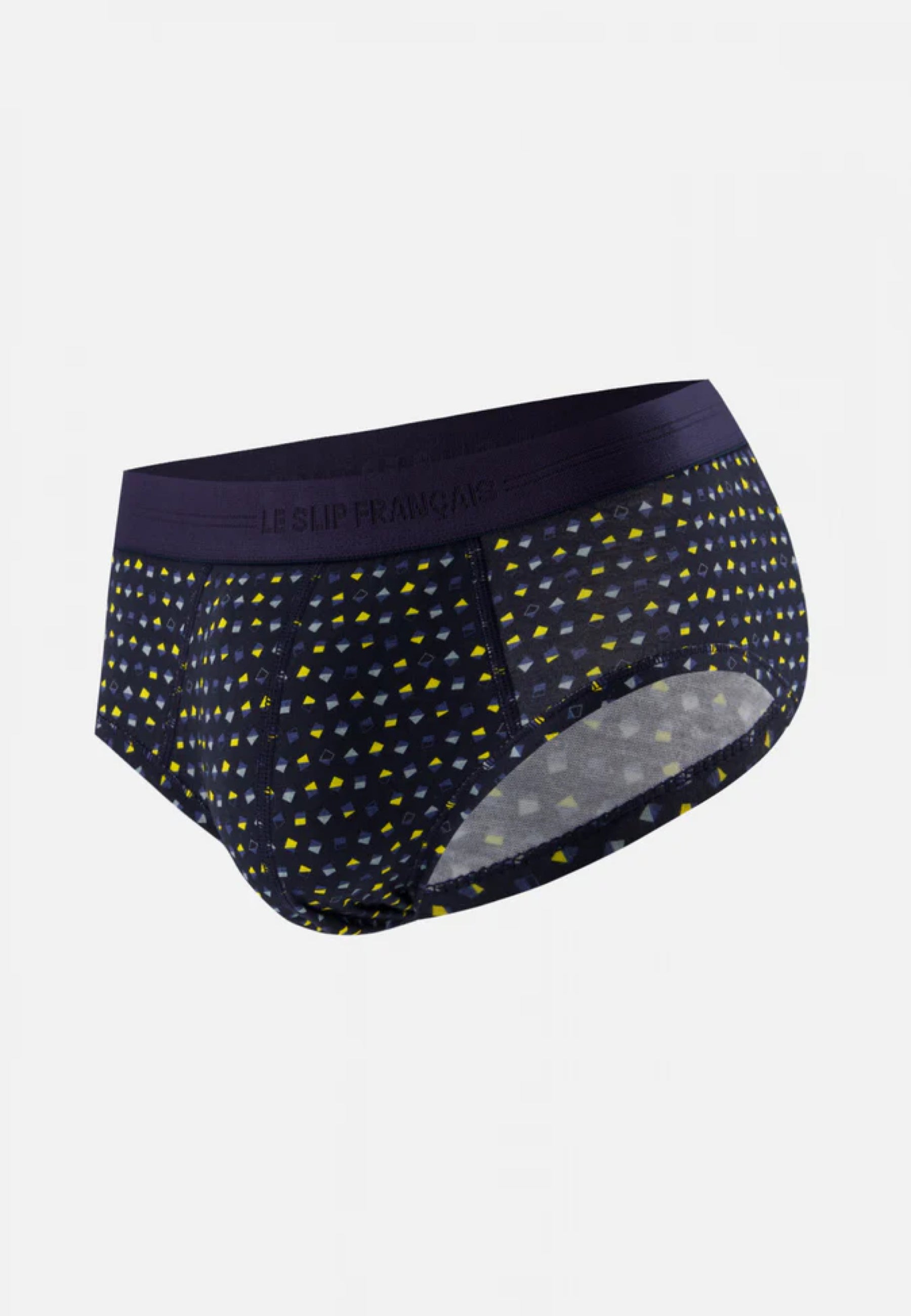 Slip en coton - Terrible Petits Carrés Marine Cire