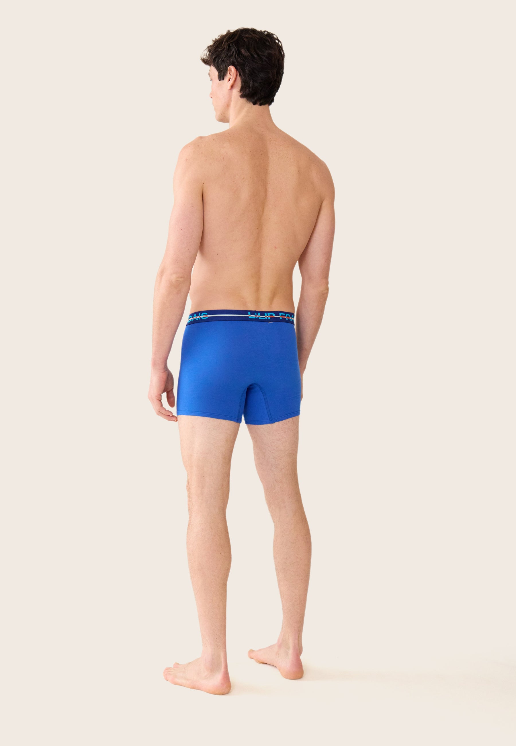Boxer long bleu en coton - Redoutable Long Bleu Nautique