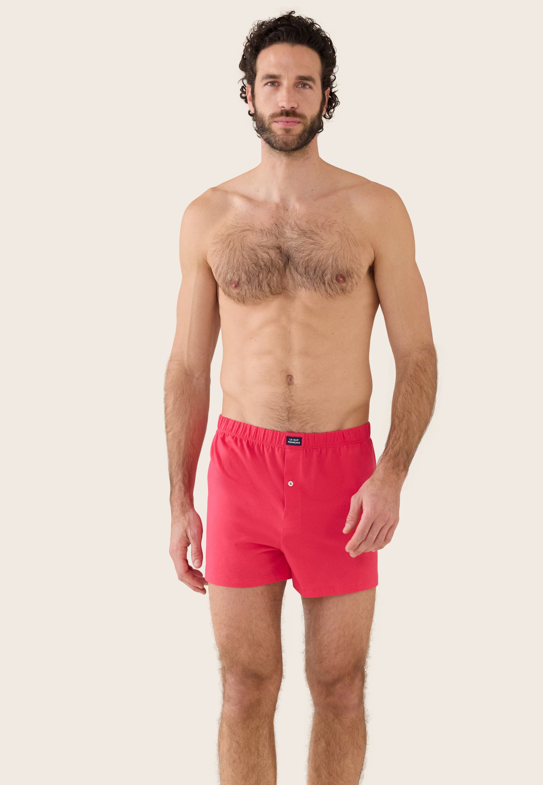 Pink cotton jersey boxer shorts - Fredo Rose Cerise