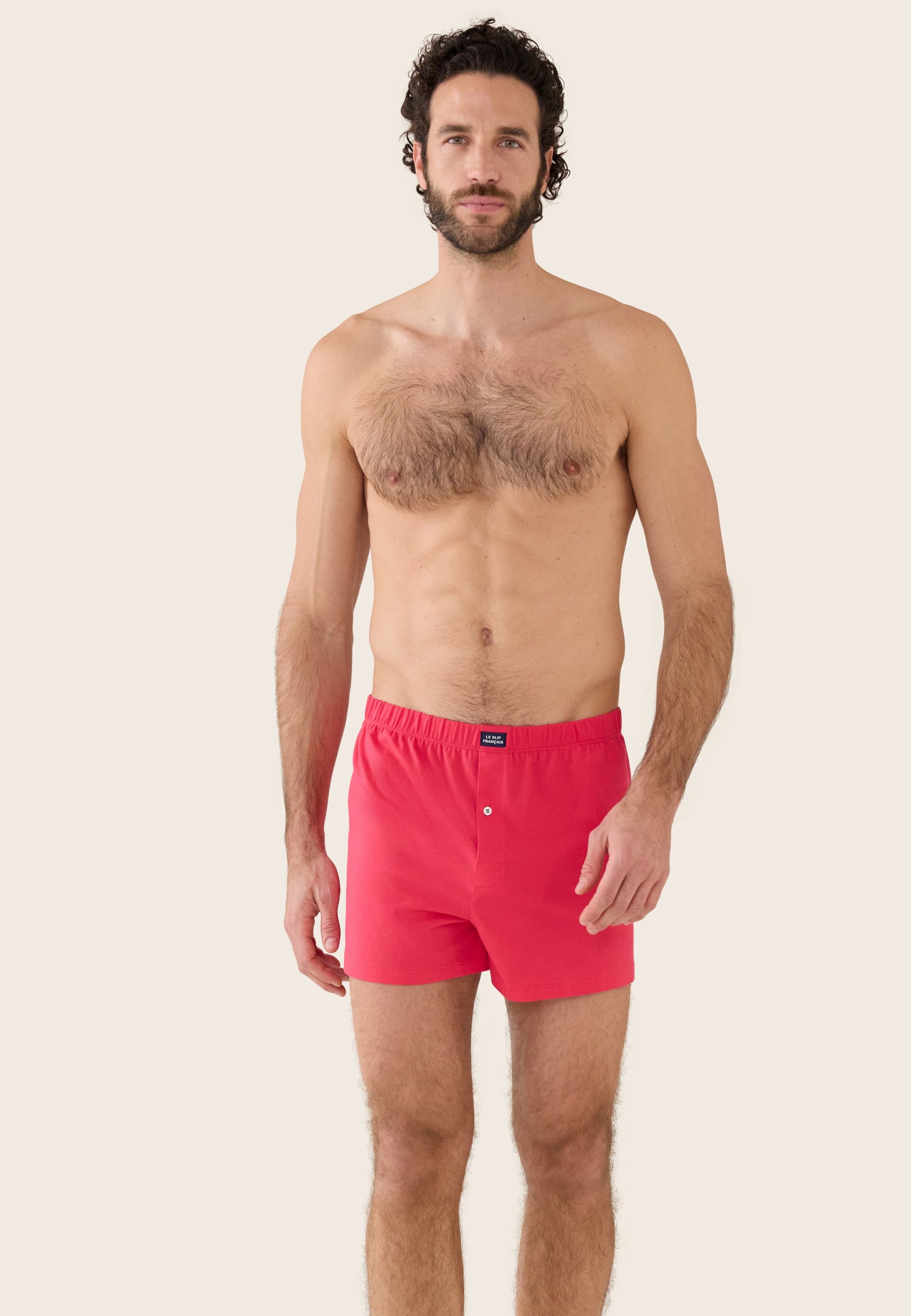 Caleçon rose en jersey de coton - Fredo Rose Cerise