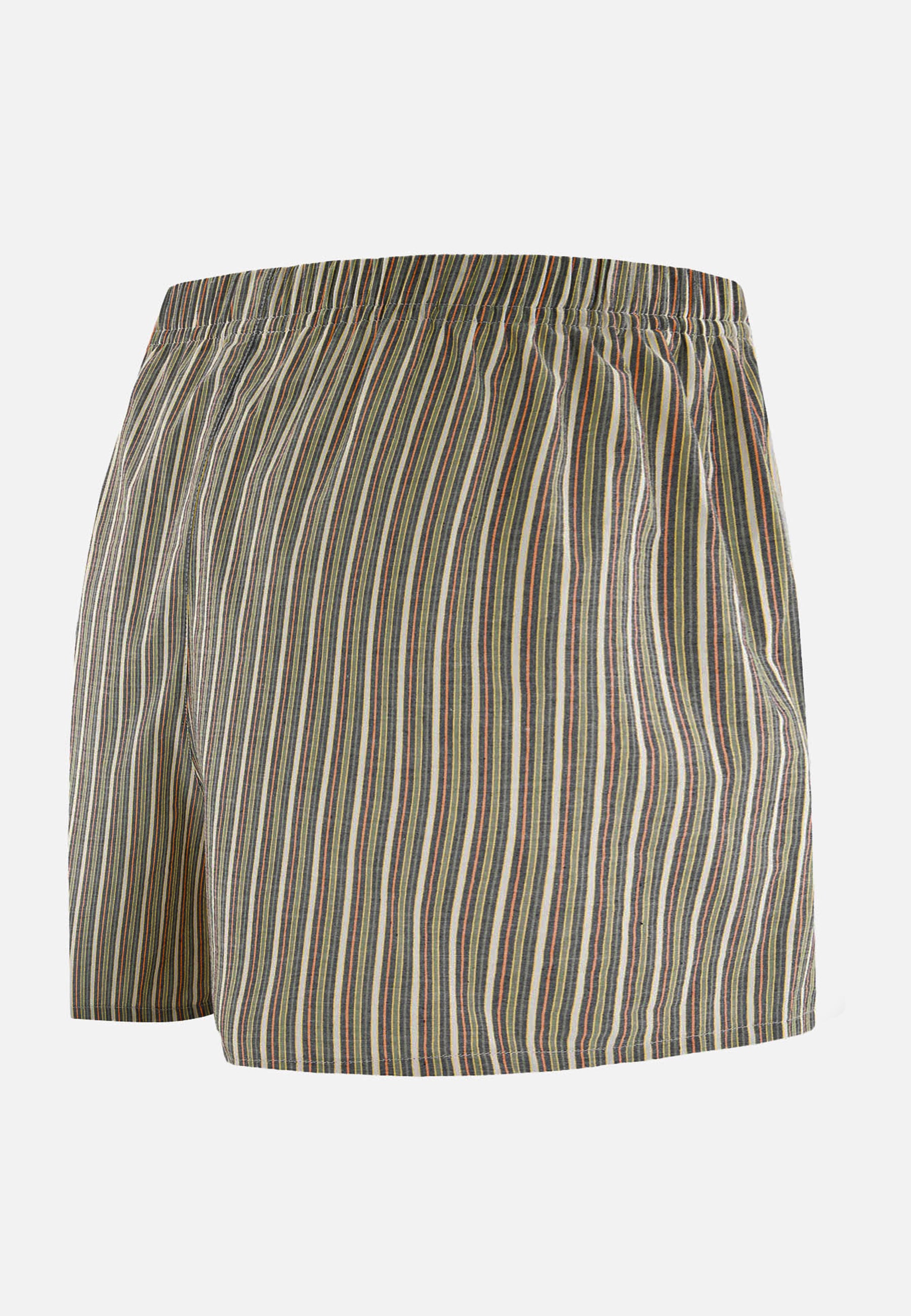 Orange striped cotton mattress boxer shorts - Jacques Striped Mattress Orange Pure