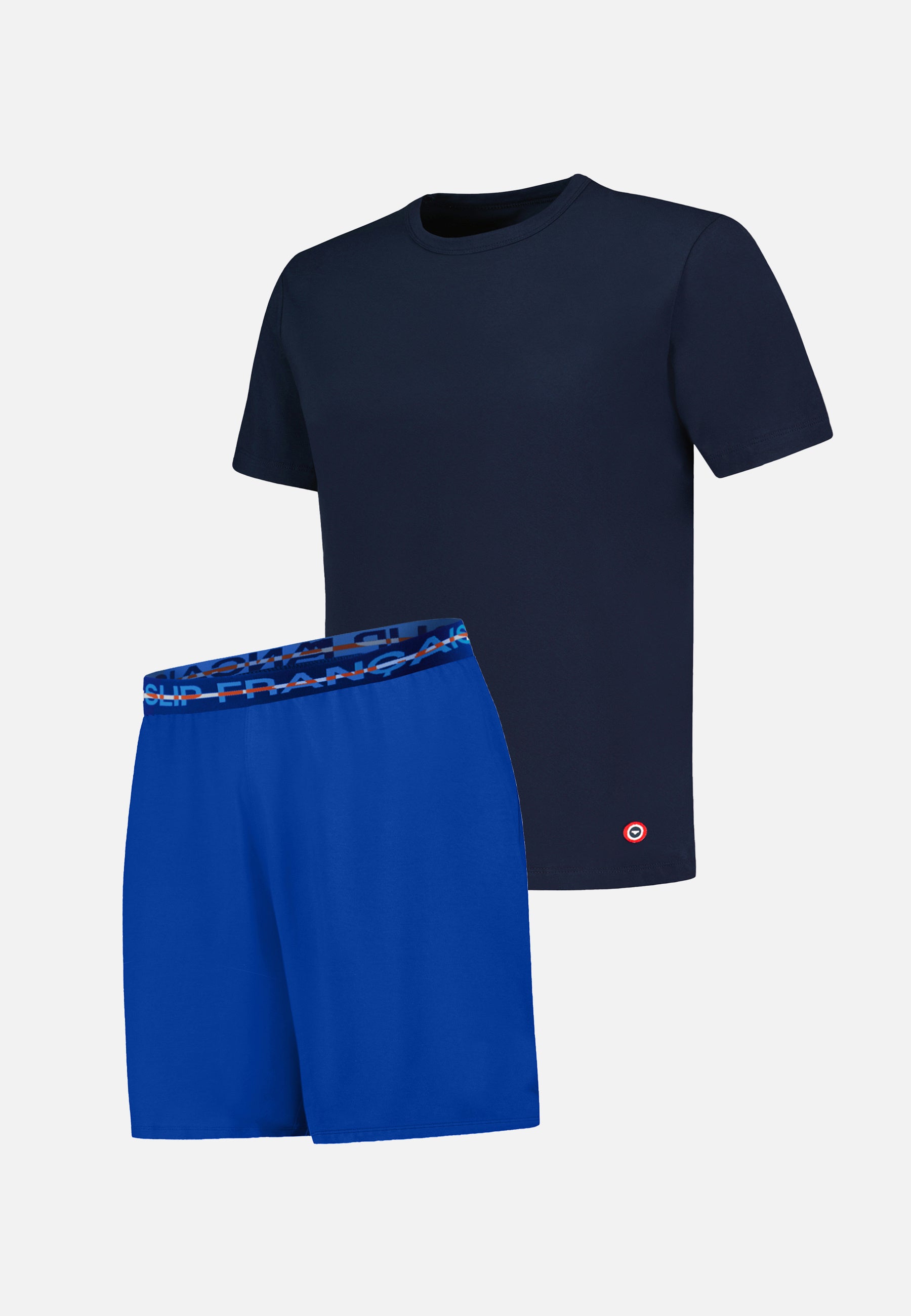 Ensemble pyjama t-shirt et short en coton - Ensemble de pyjama Formidable Marine Invincible Bleu Nautique