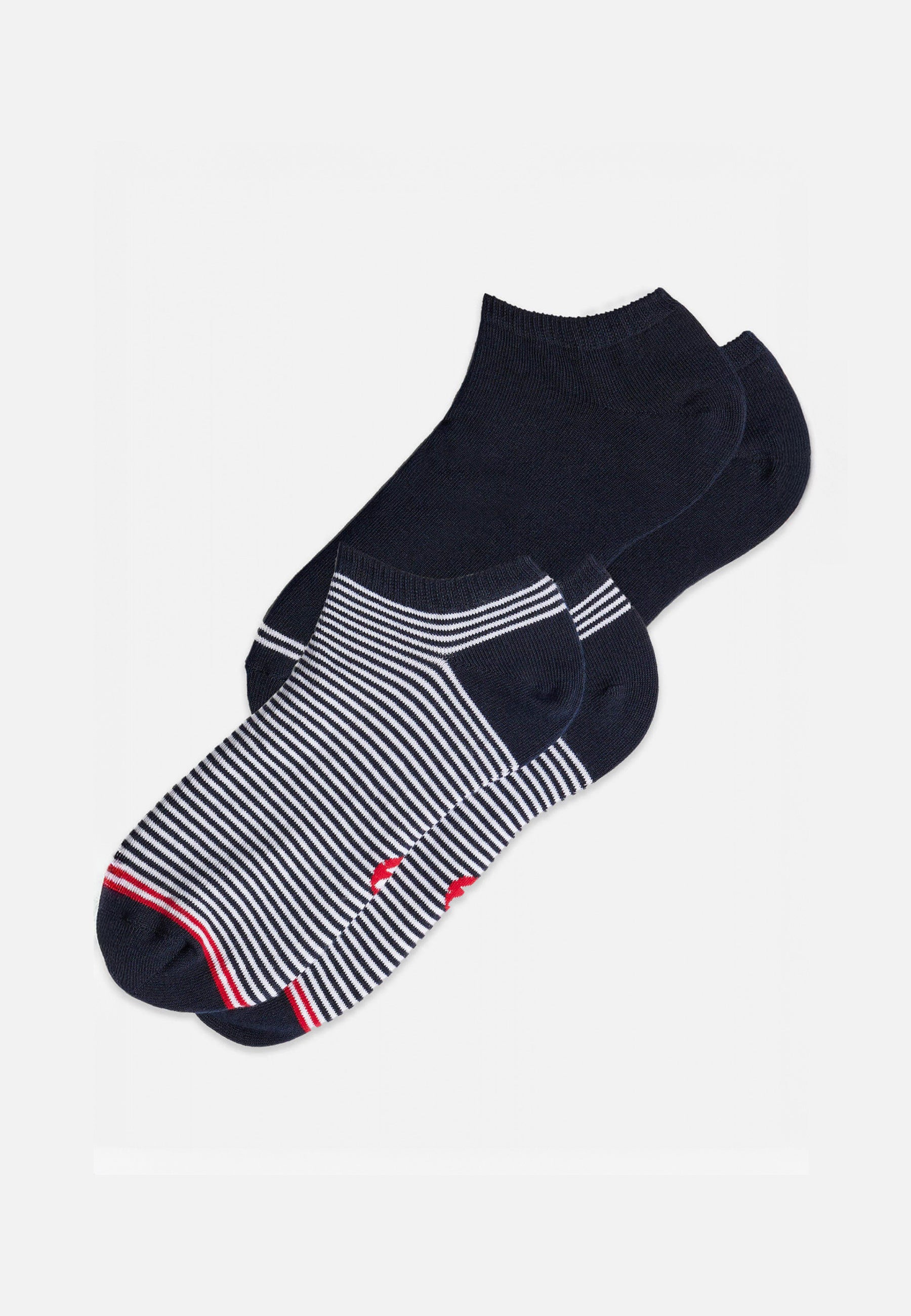Pack of 2 pairs of navy blue low socks - Jo Duo Marine Mariniere Bleu