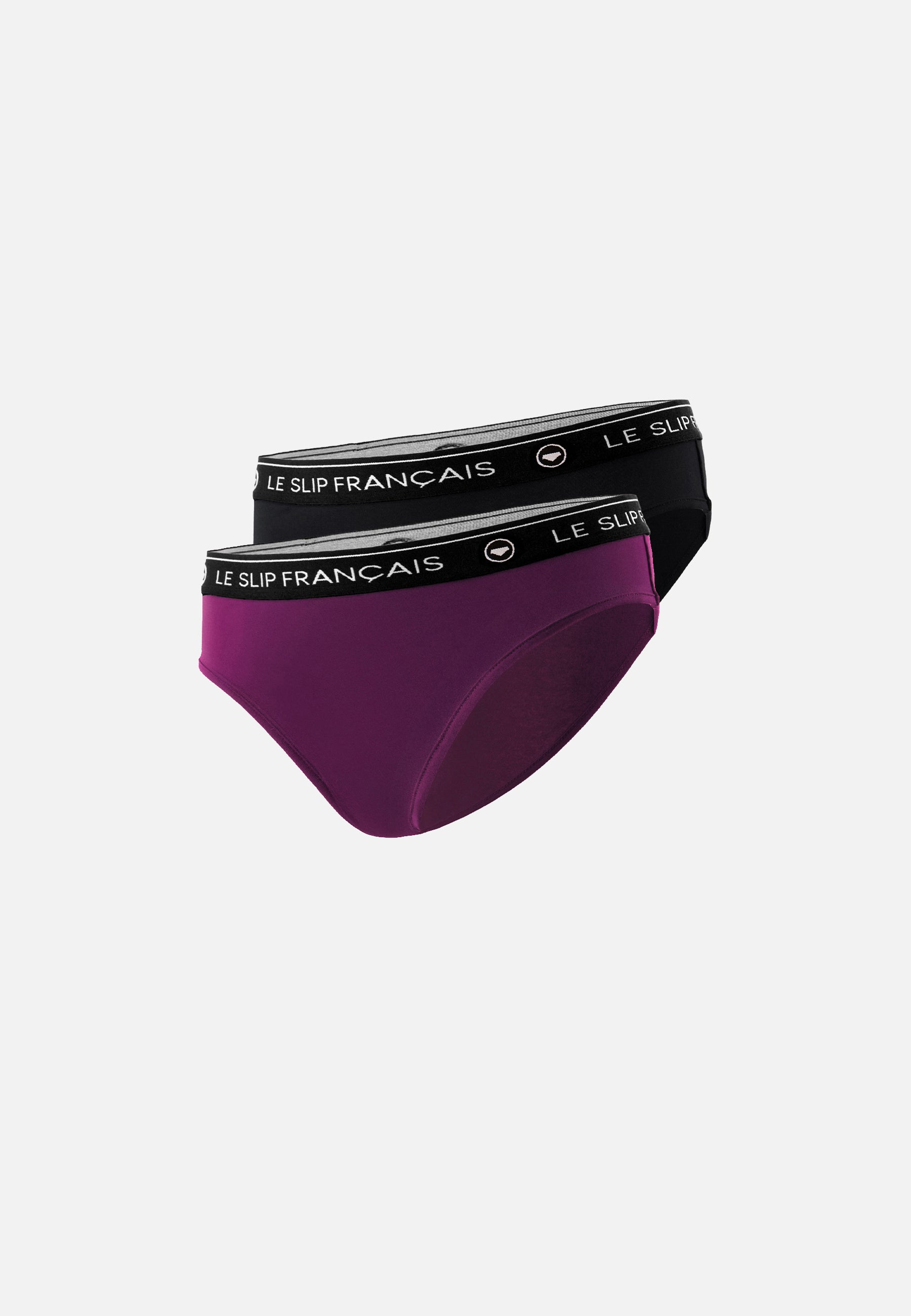 Pack of 2 cotton panties - Laughing Black Plum Panties