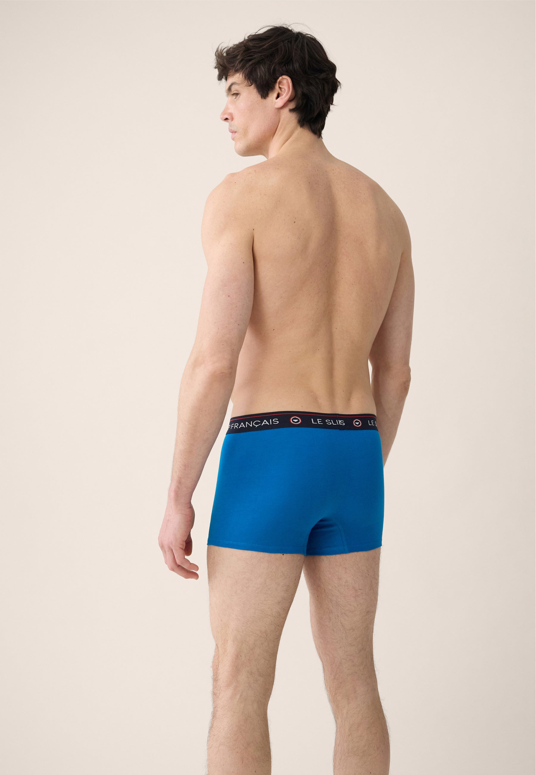 Lot de 3 boxers en coton - Boxers Sous Bois Indigo Bleu Turquoise Marine