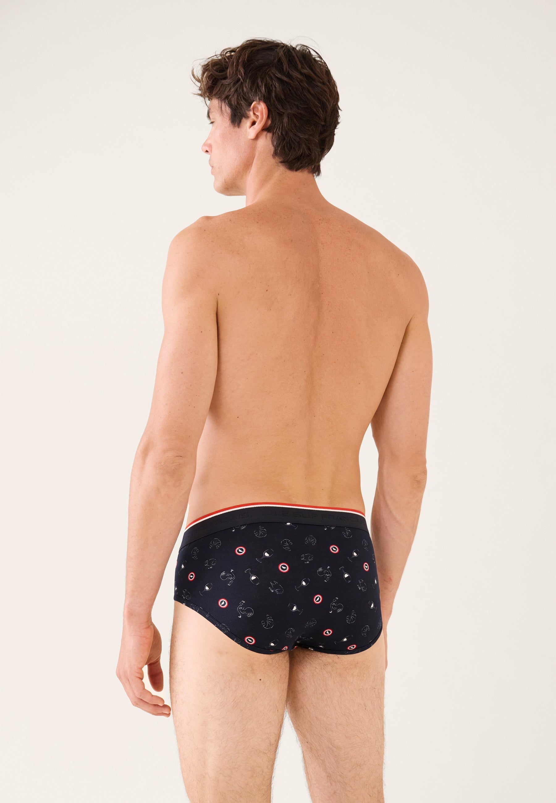 Blue cotton French-themed briefs - Awful "La vie en slip"