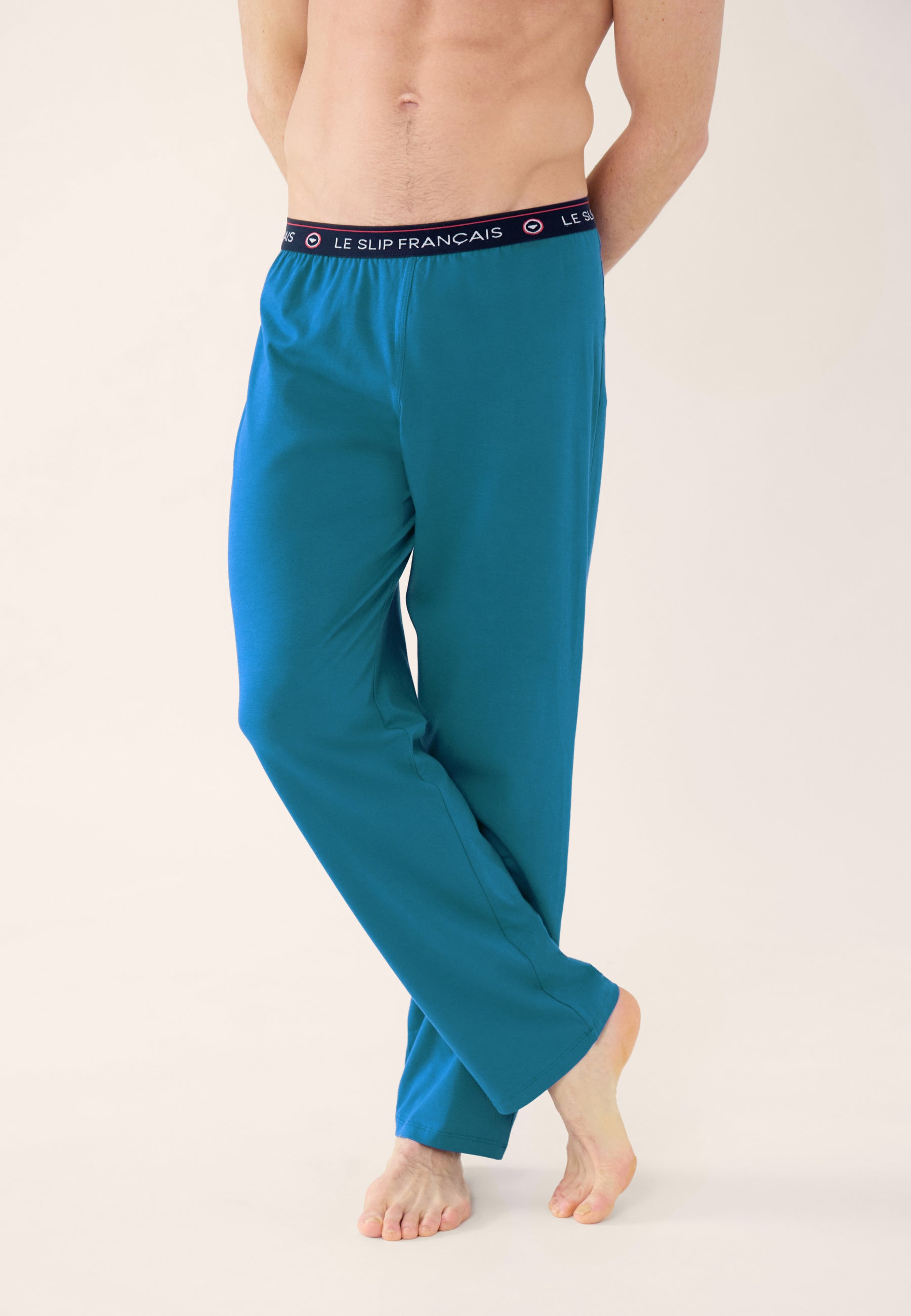 Bas de pyjama long homme topaz en coton - Indomptable Topaz