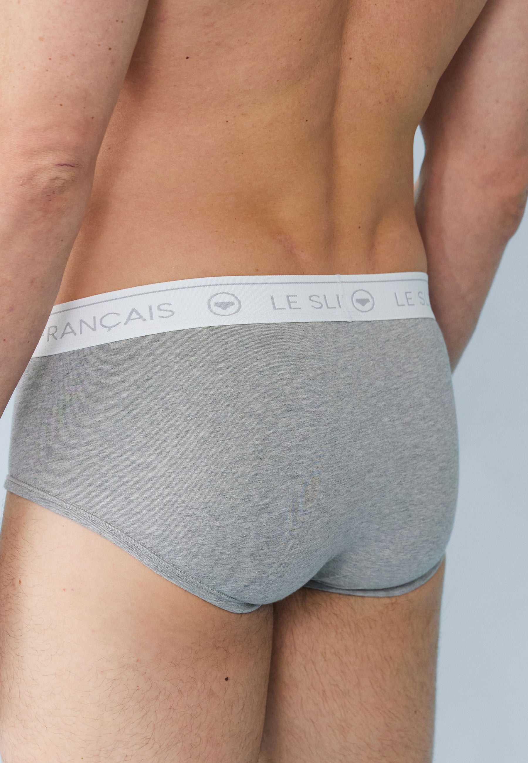 Slip gris en coton - Intrepide Gris Chine