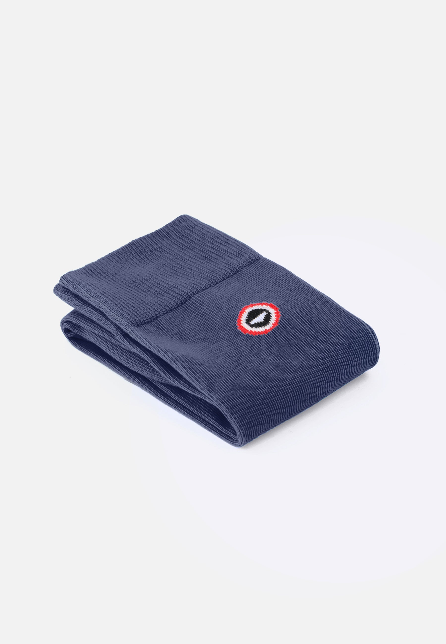 Chaussettes mi-hautes unies bleu acier - Robuste Acier