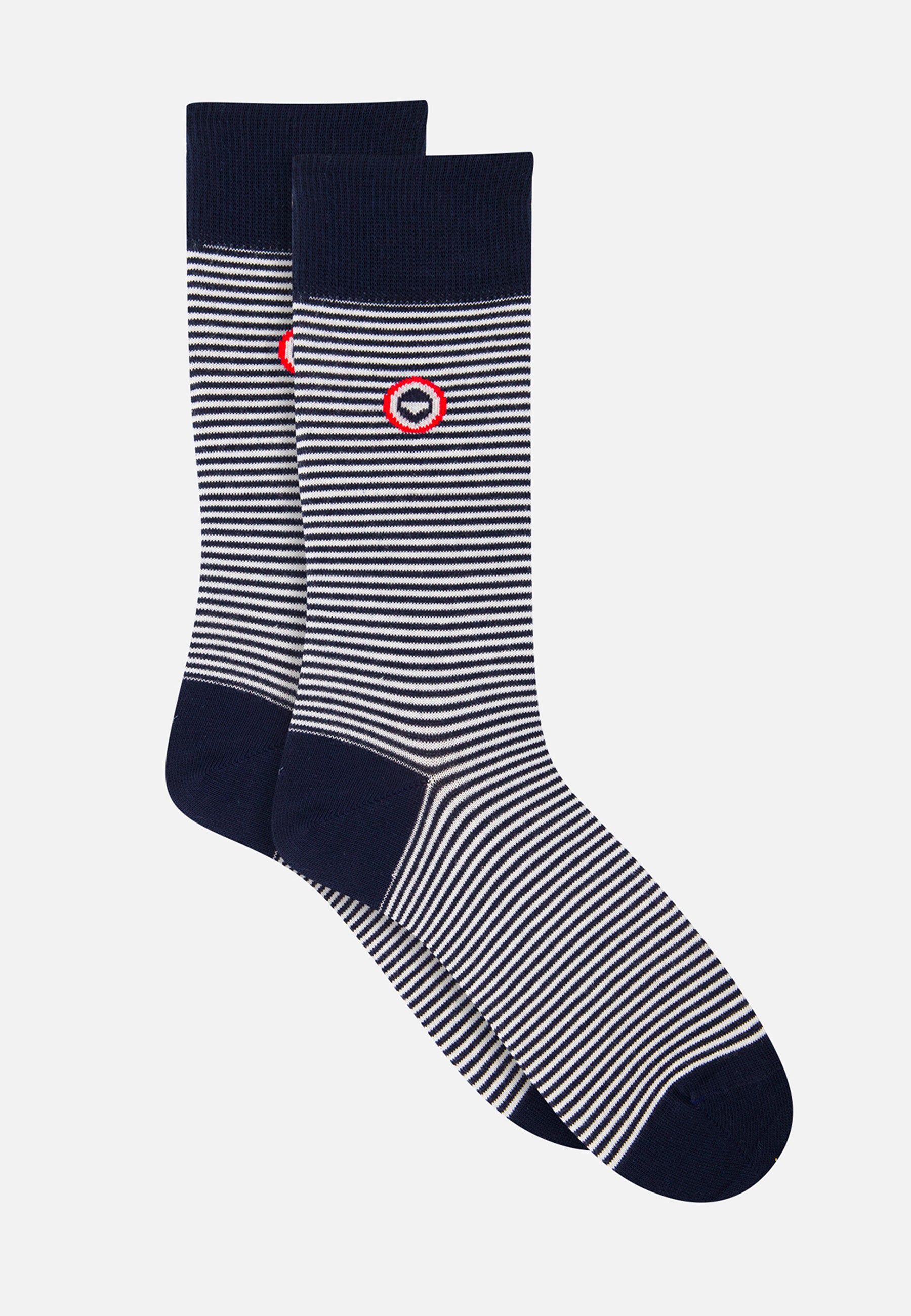 Pack of 2 mid-calf socks - Navy Blue Striped Socks