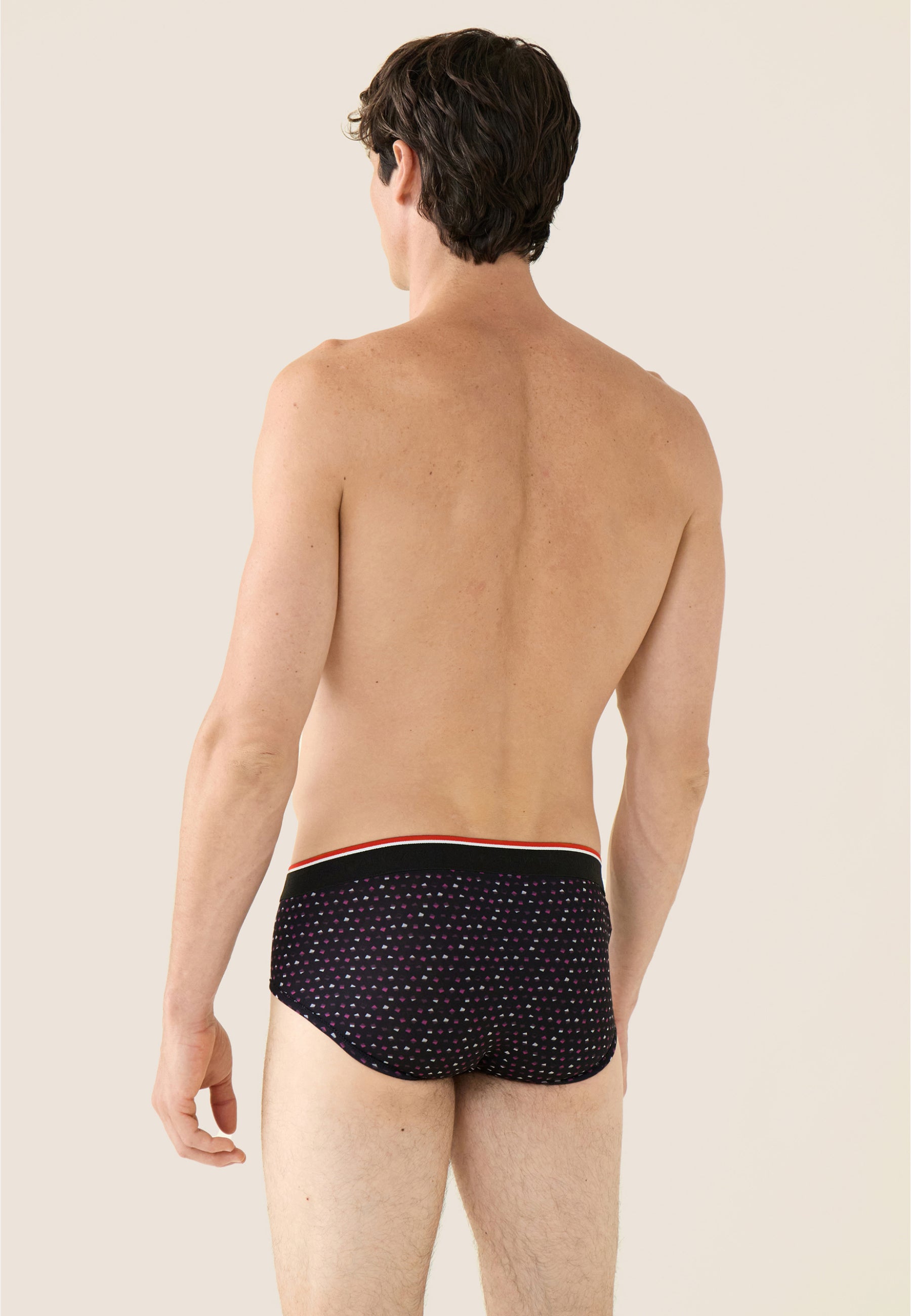 Slip noir à motif petit carré - Terrible Petits Carres Noir