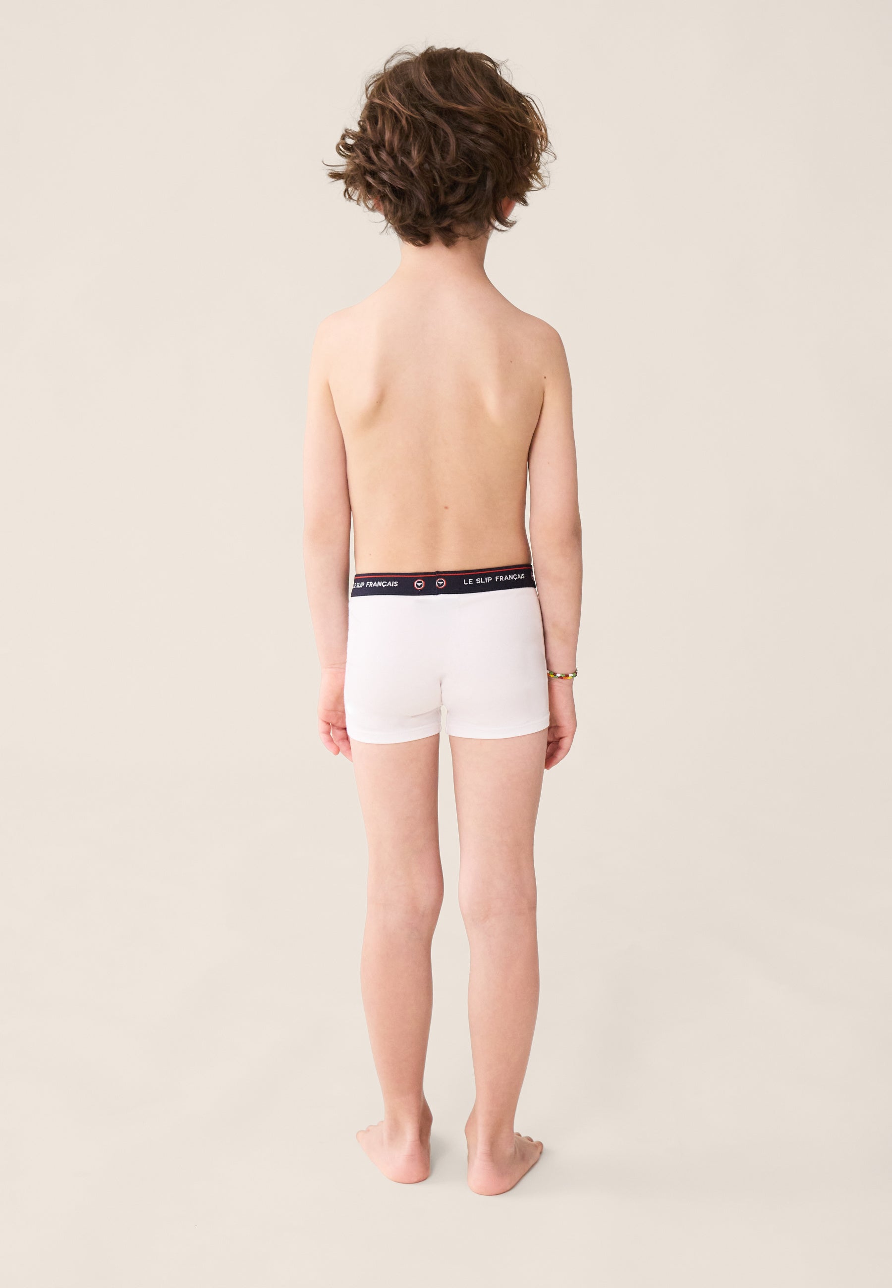 White cotton children's boxer shorts - Petit Joseph Blanc