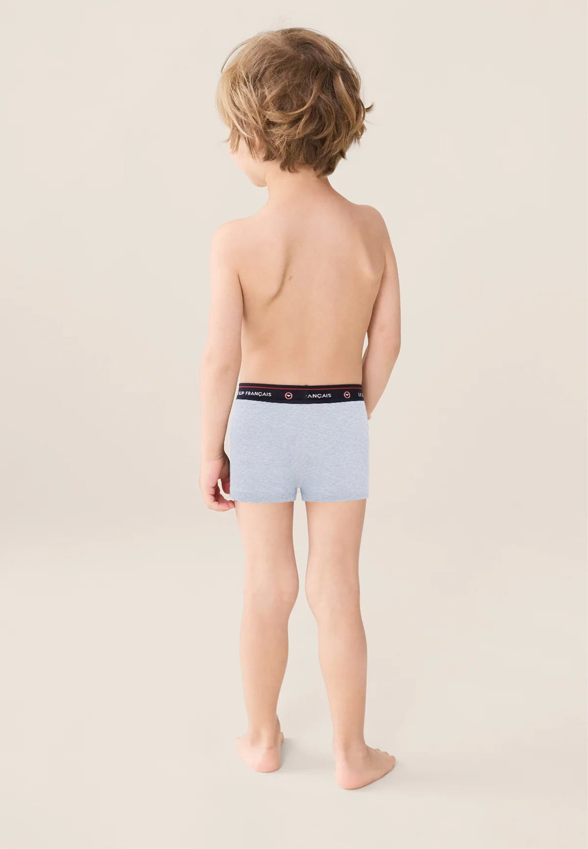 Boxer enfant bleu en coton - Petit Joseph Bleu Ciel Chine