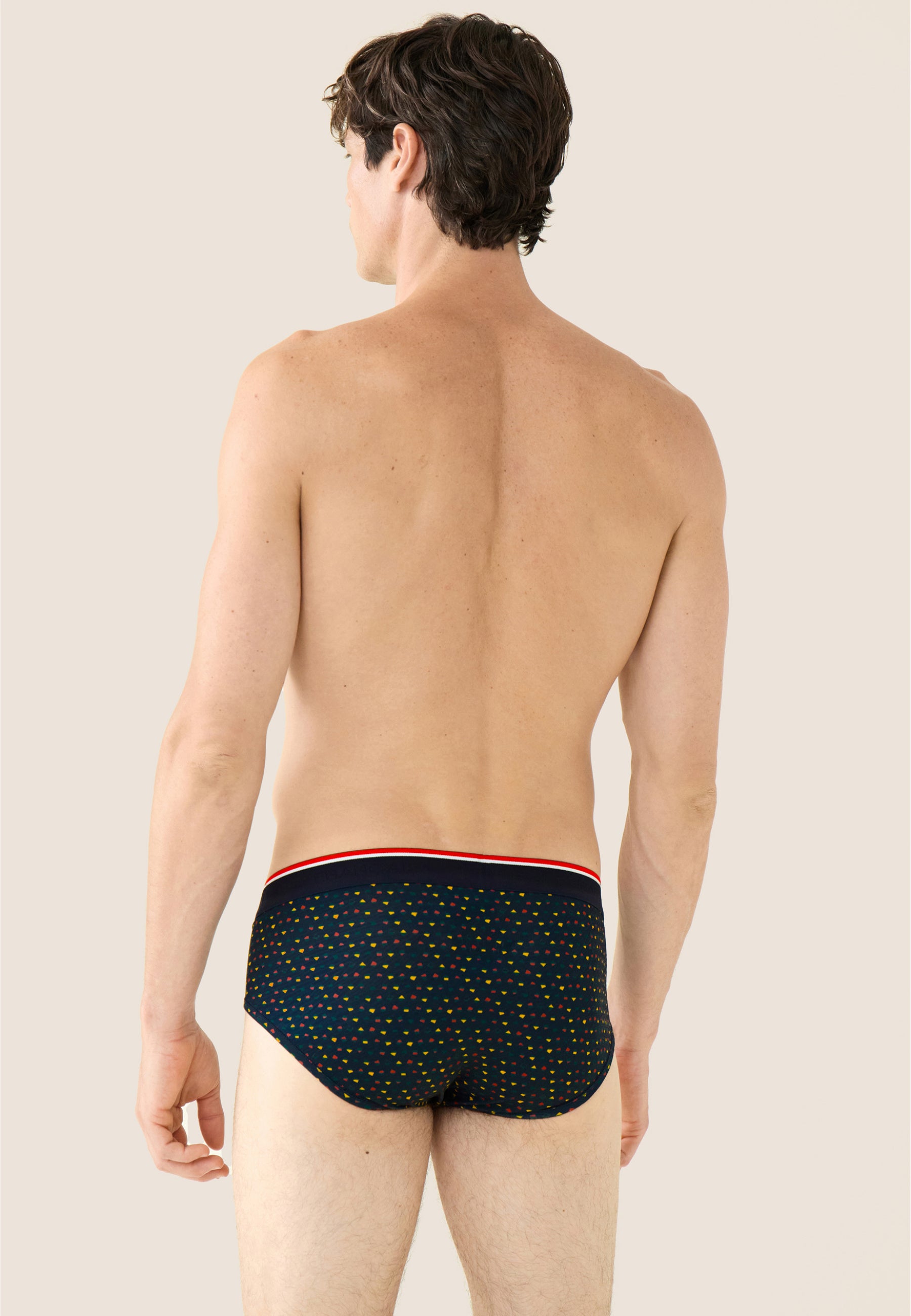 Pack of 2 cotton briefs - Small Square Briefs Fir Green Cherry Red