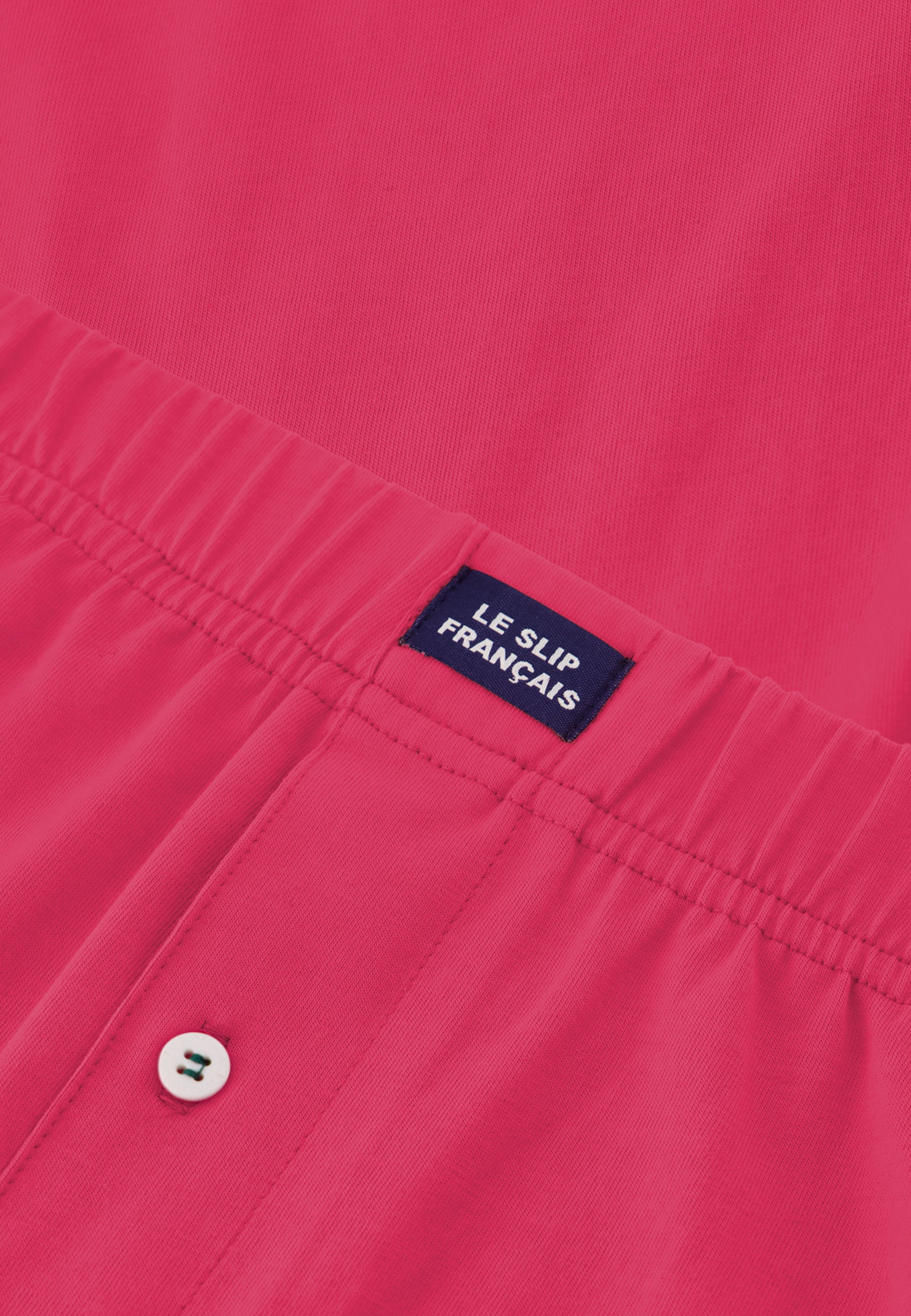 Caleçon rose en jersey de coton - Fredo Rose Cerise