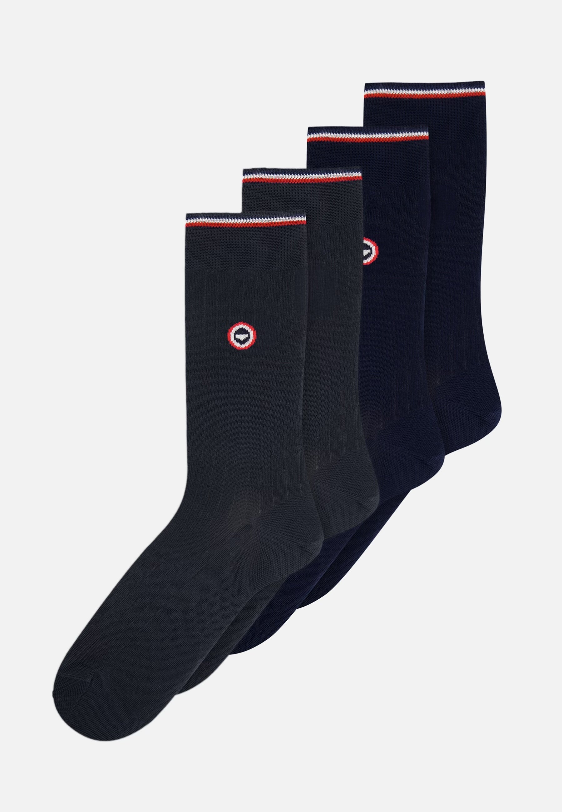 Lot de 2 chaussettes mi-hautes - Chaussettes Anthracite Noir