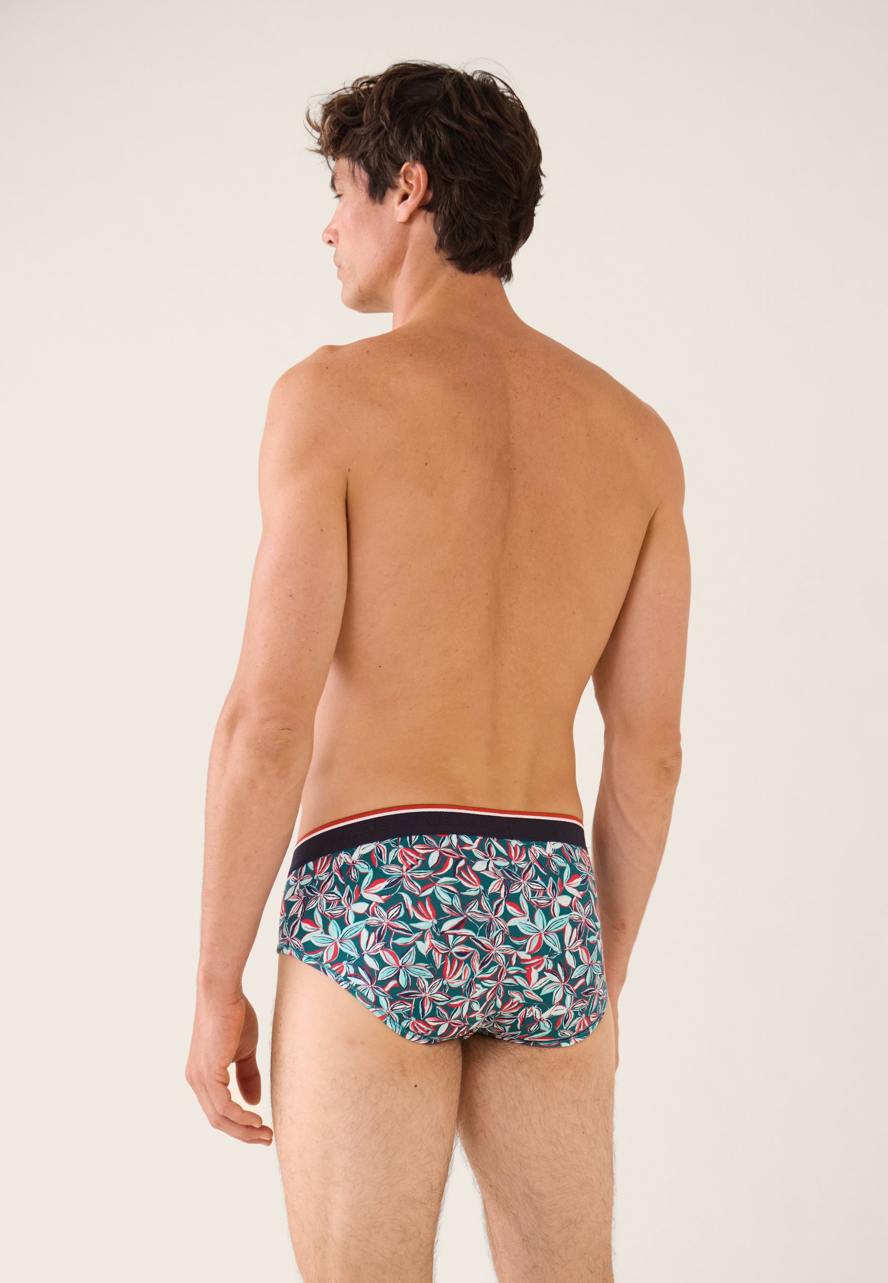 Slip bleu à motif jasmin en coton - Terrible Jasmin Bleu Canard