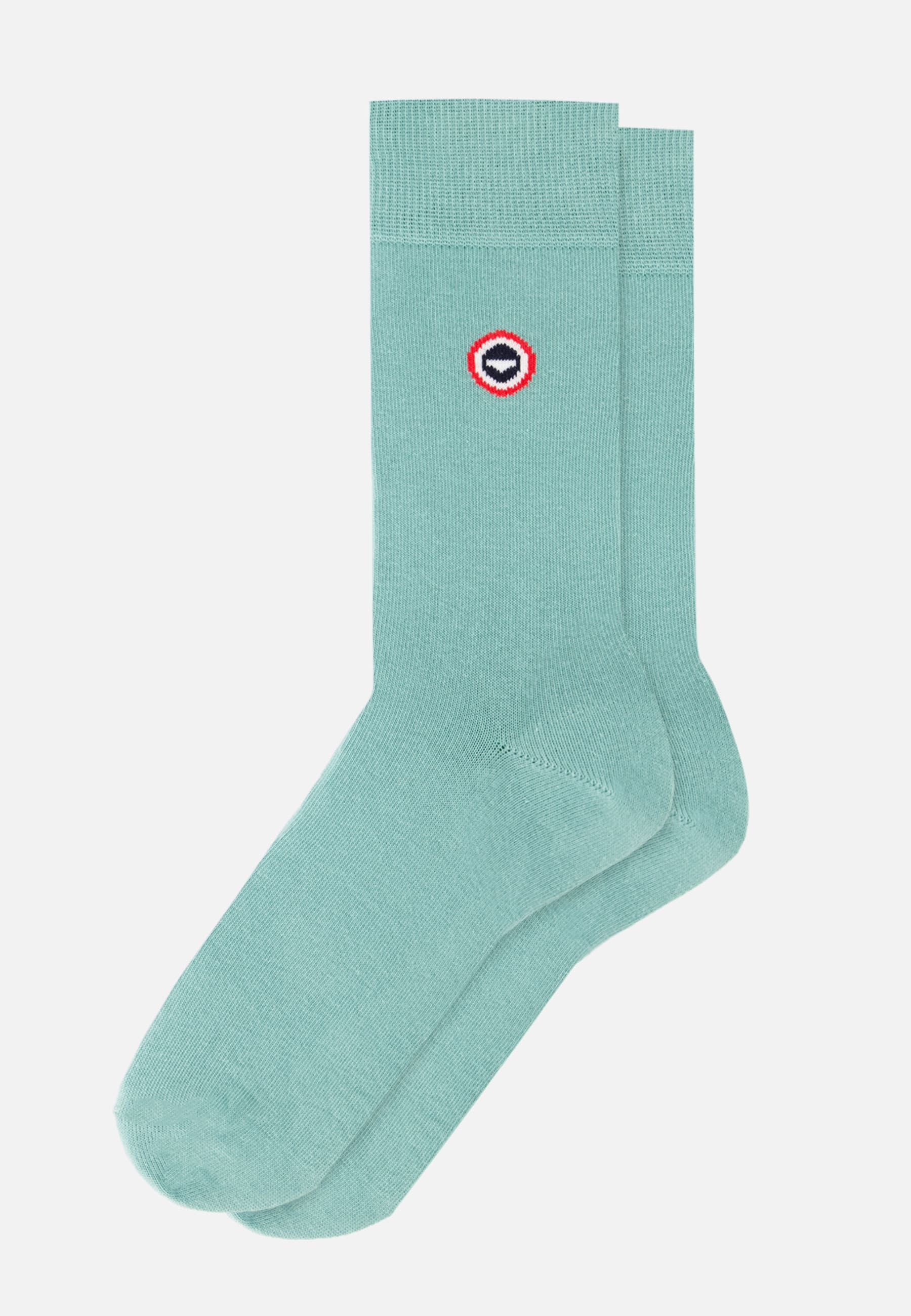 Plain green mid-calf socks - Robust Azure Green