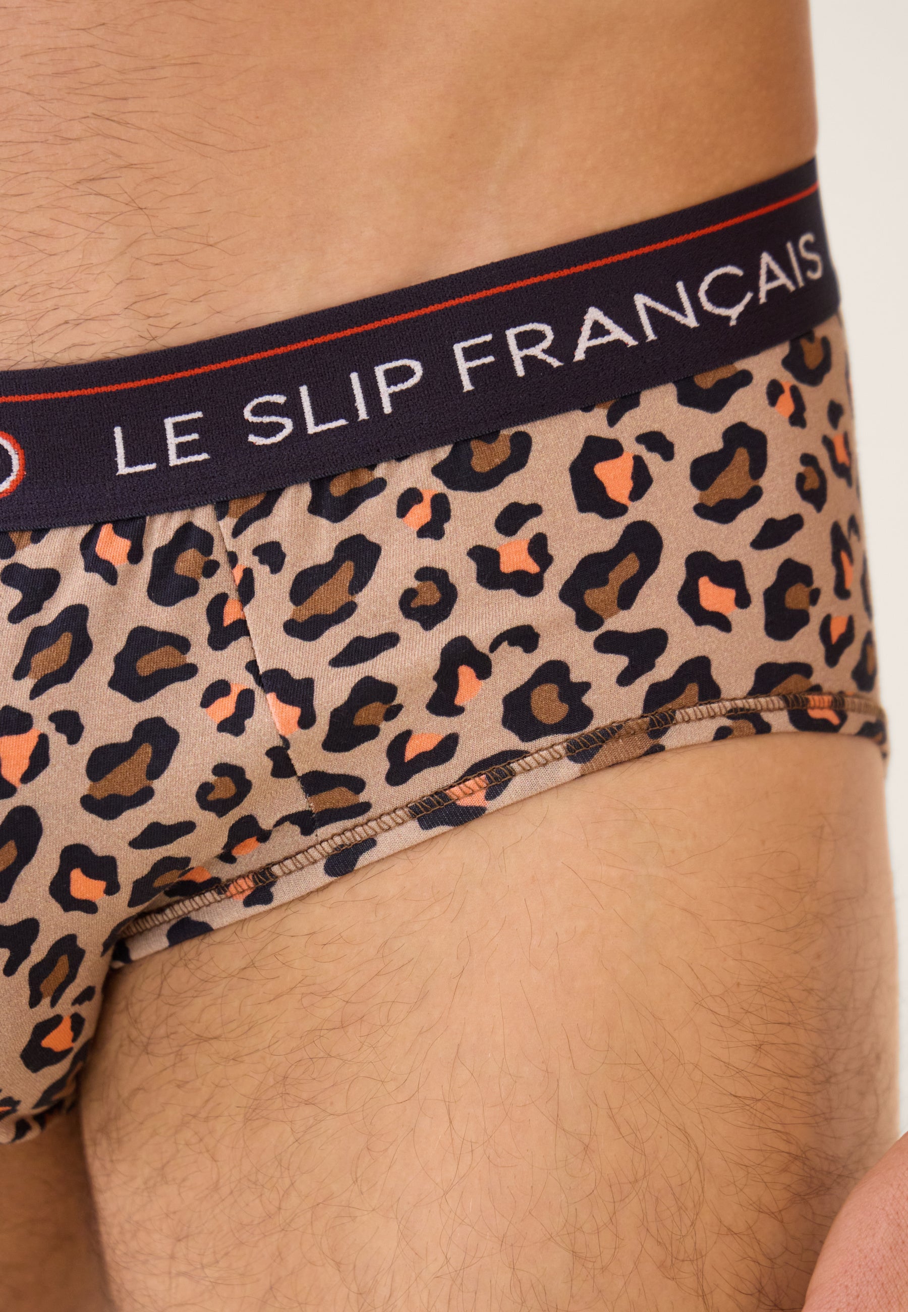 Lot de 2 slips en coton - Slips Intrépide Léopard Marine Brodé Mon Amour