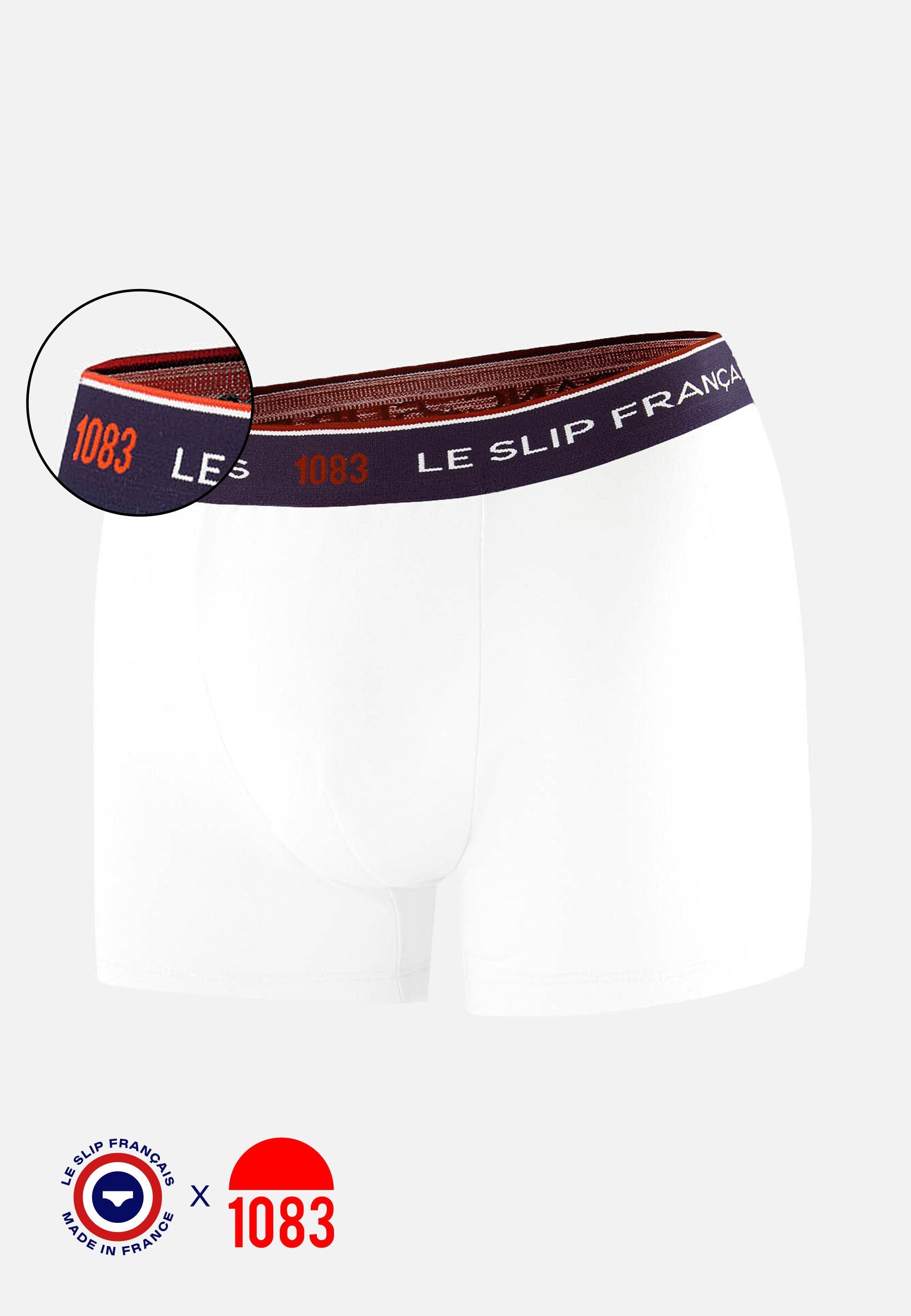 Boxer blanc en coton bio - Redoutable Blanc - Collab 1083