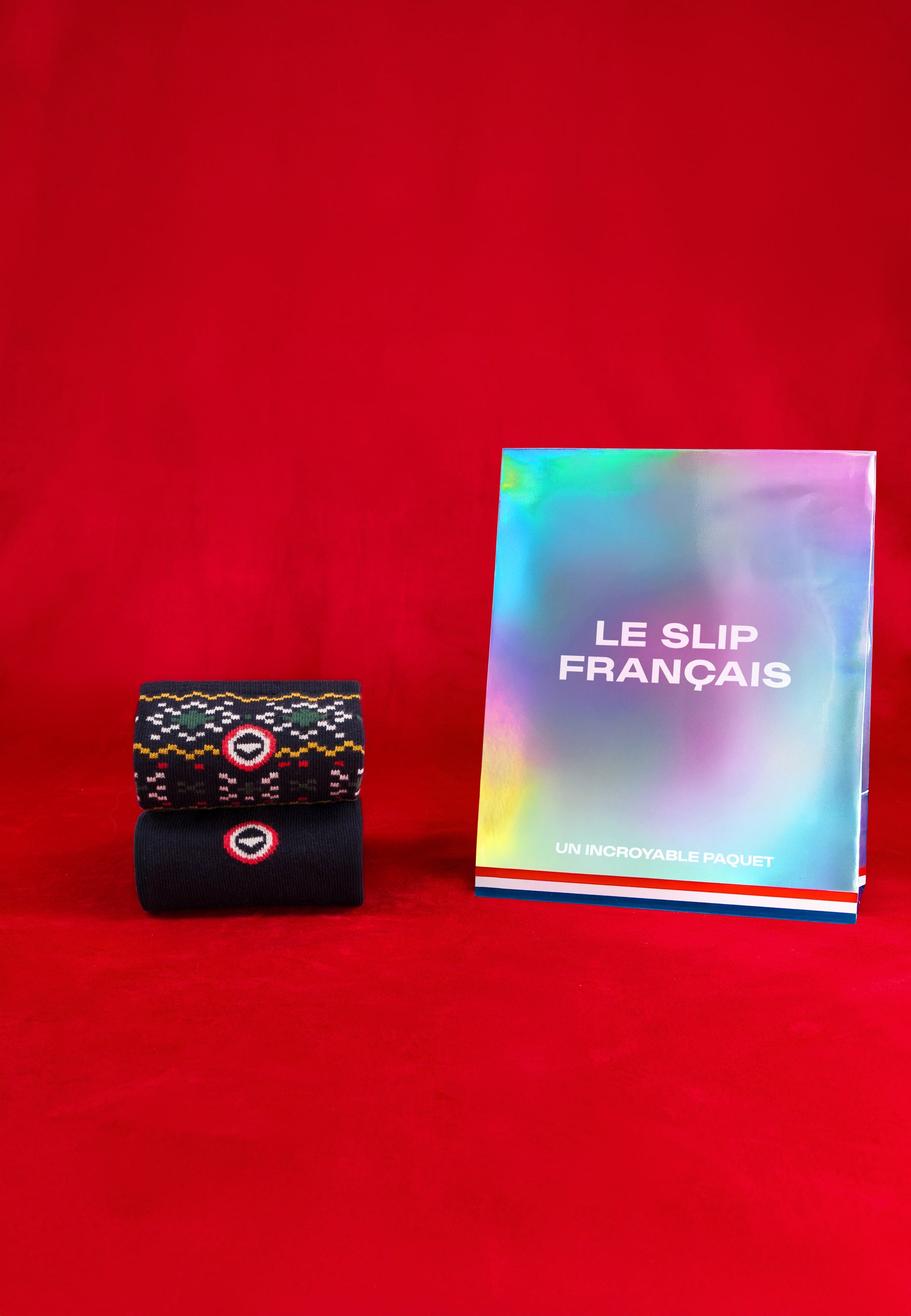 Pack of 2 mid-calf cotton socks - Navy Snowflake Socks