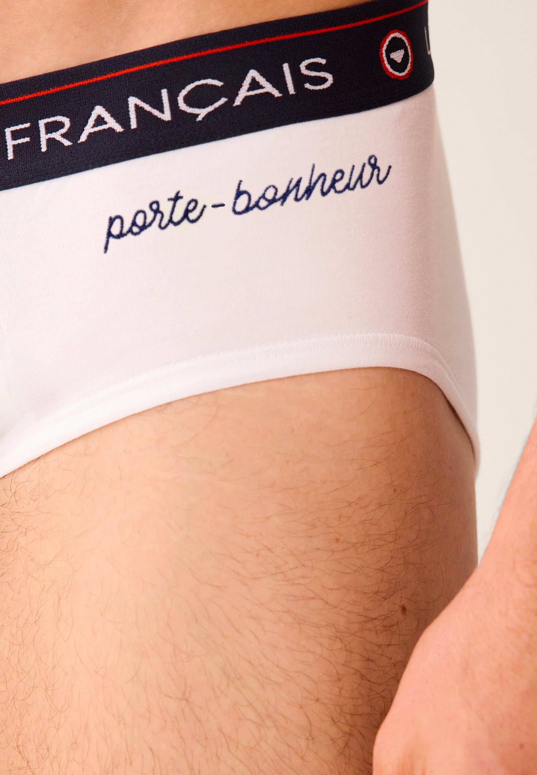 Slip en coton - Intrepide Blanc Porte Bonheur