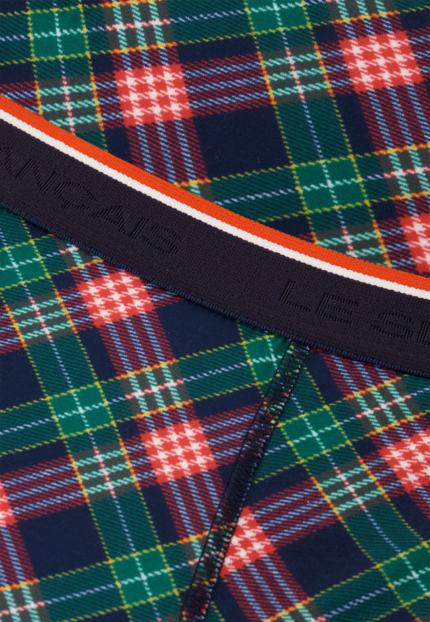 Fir green boxer shorts with tartan check print - Marius Fir Green Tiles