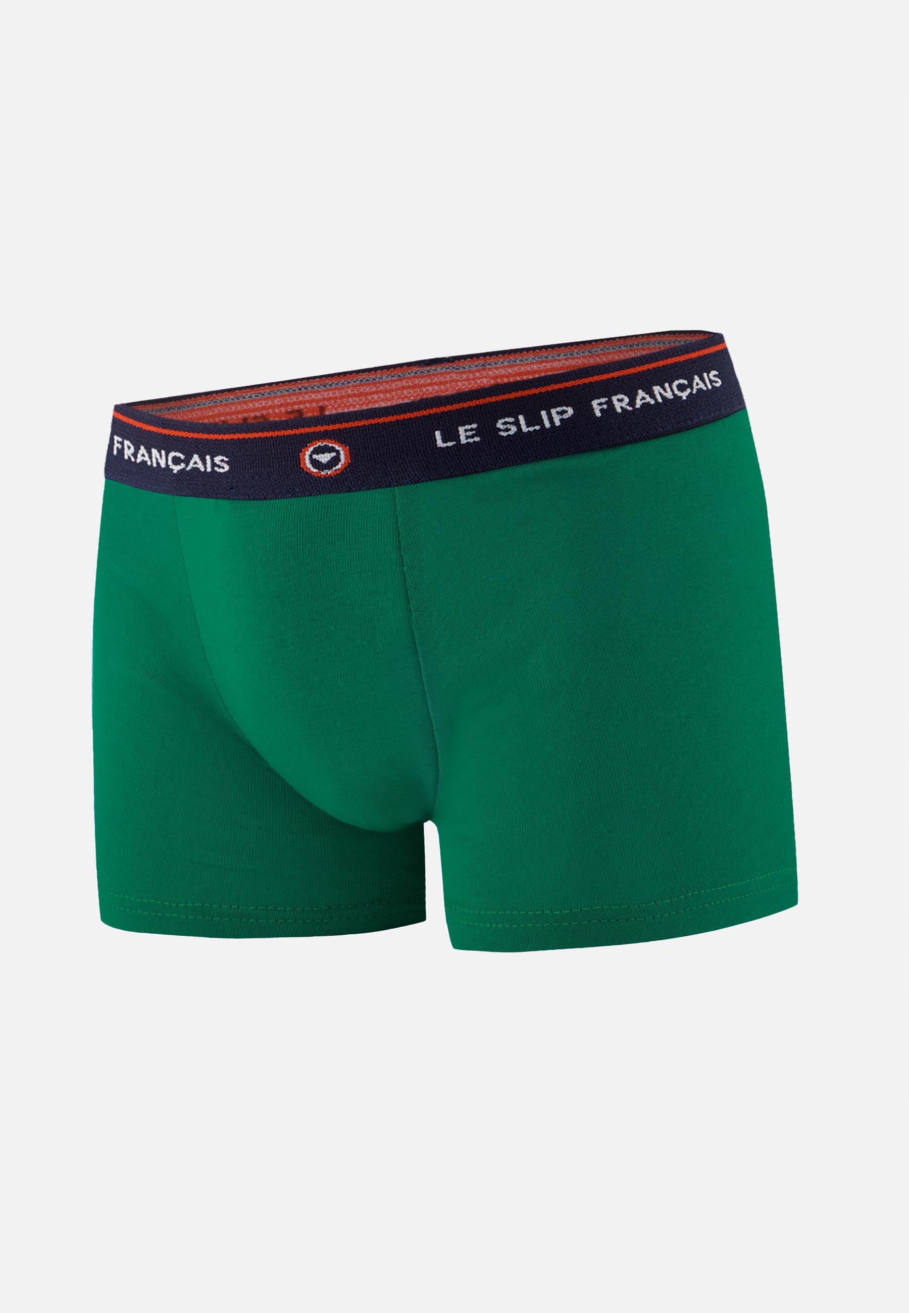 Boxer enfant vert en coton - Petit Joseph Emeraude